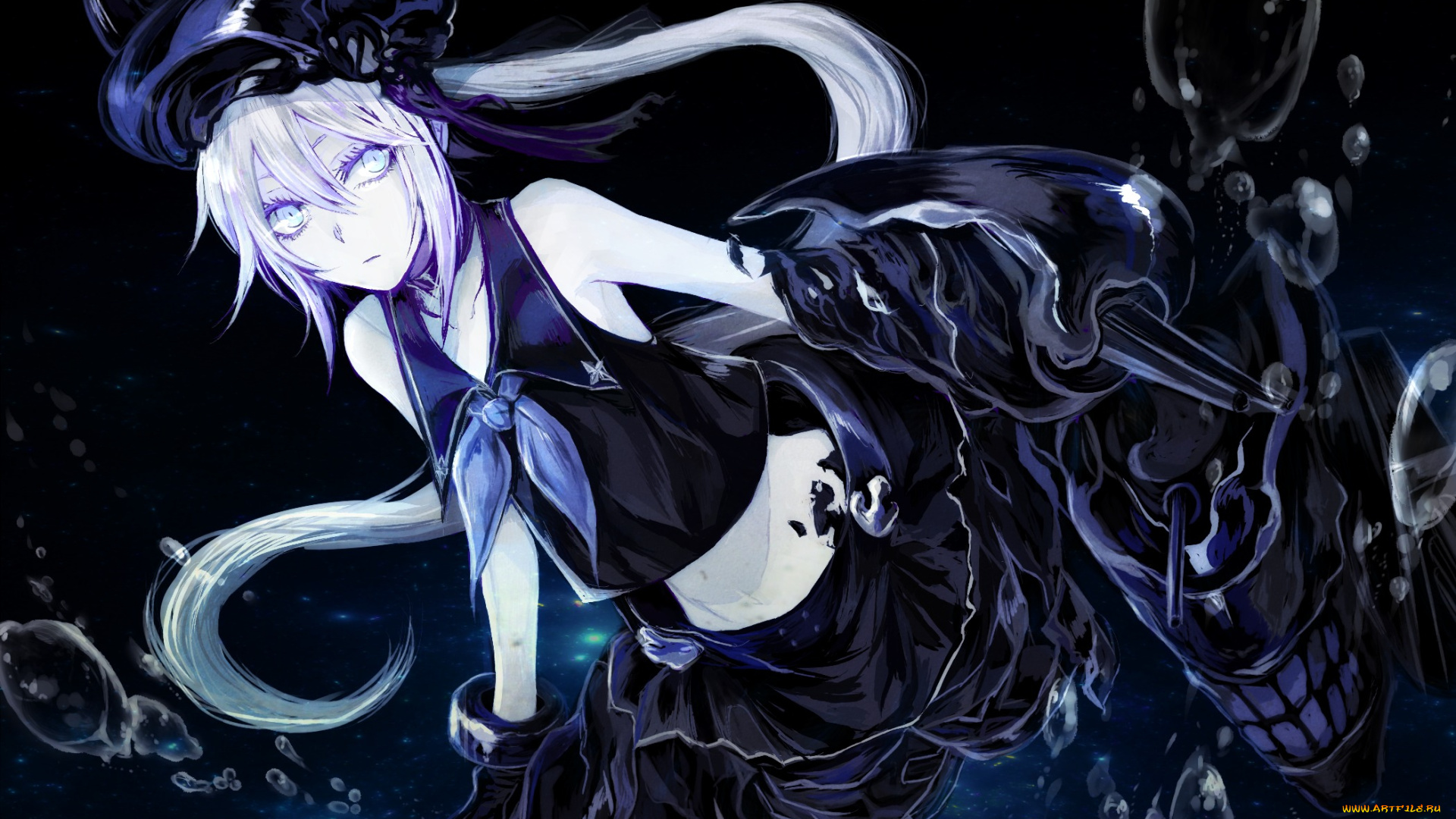 аниме, kantai, collection, kantai, collection, destroyer, hime, serafuku, kuchikuseiki, арт