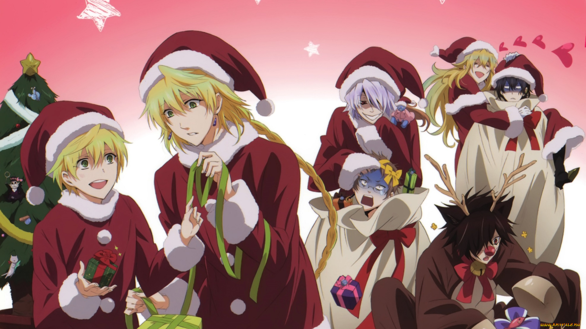 аниме, pandora, hearts, рождество
