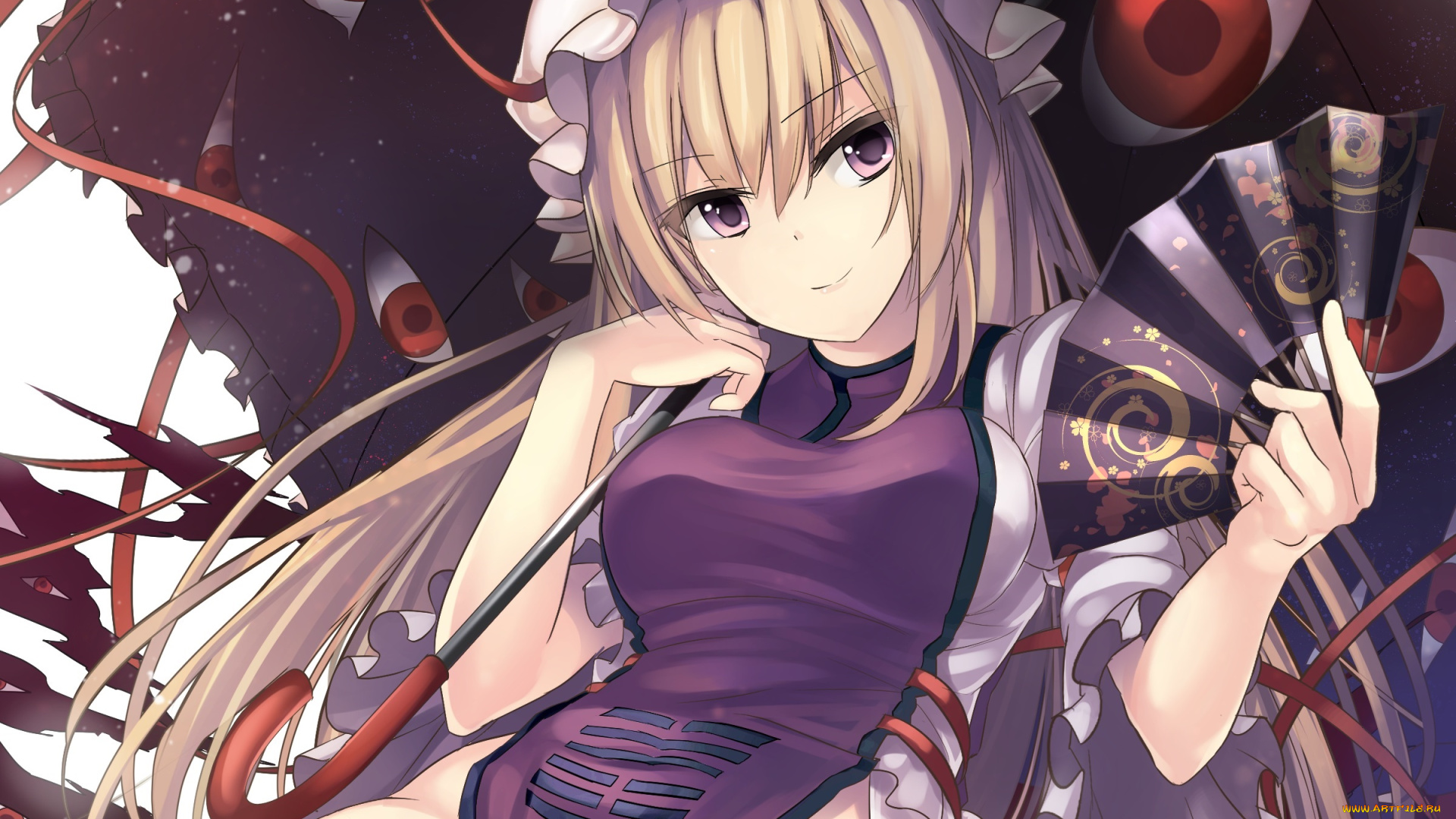 аниме, touhou, janne, cherry, yakumo, yukari