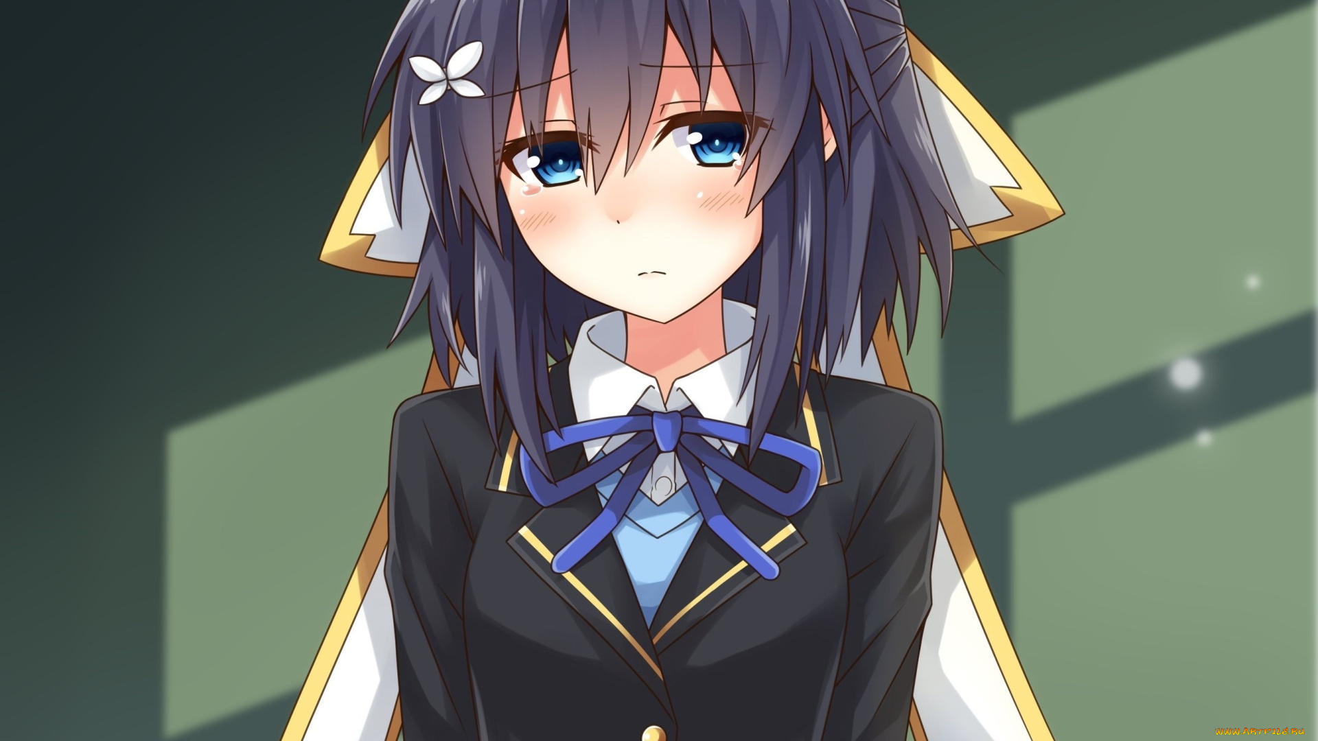 аниме, unknown, , другое, девушка, взгляд, фон