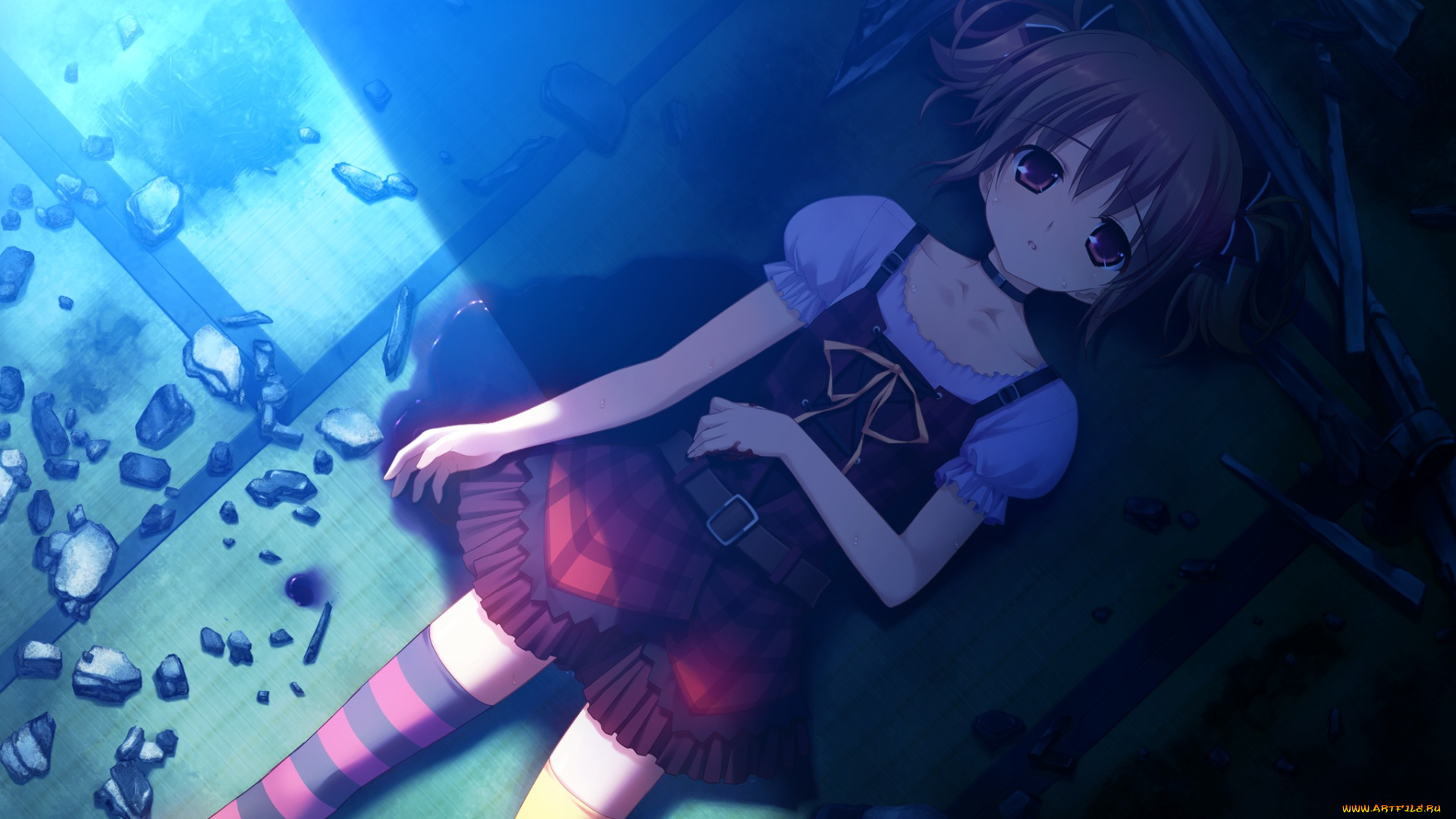 аниме, unknown, , другое, фон, взгляд, девушка