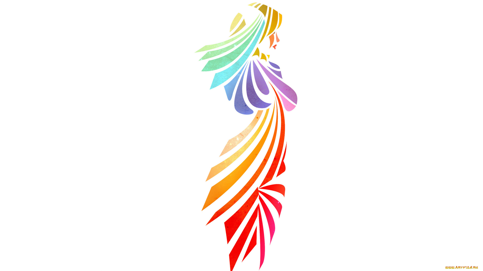 векторная, графика, девушки, , girls, девушка, цвета, полосы, силуэт