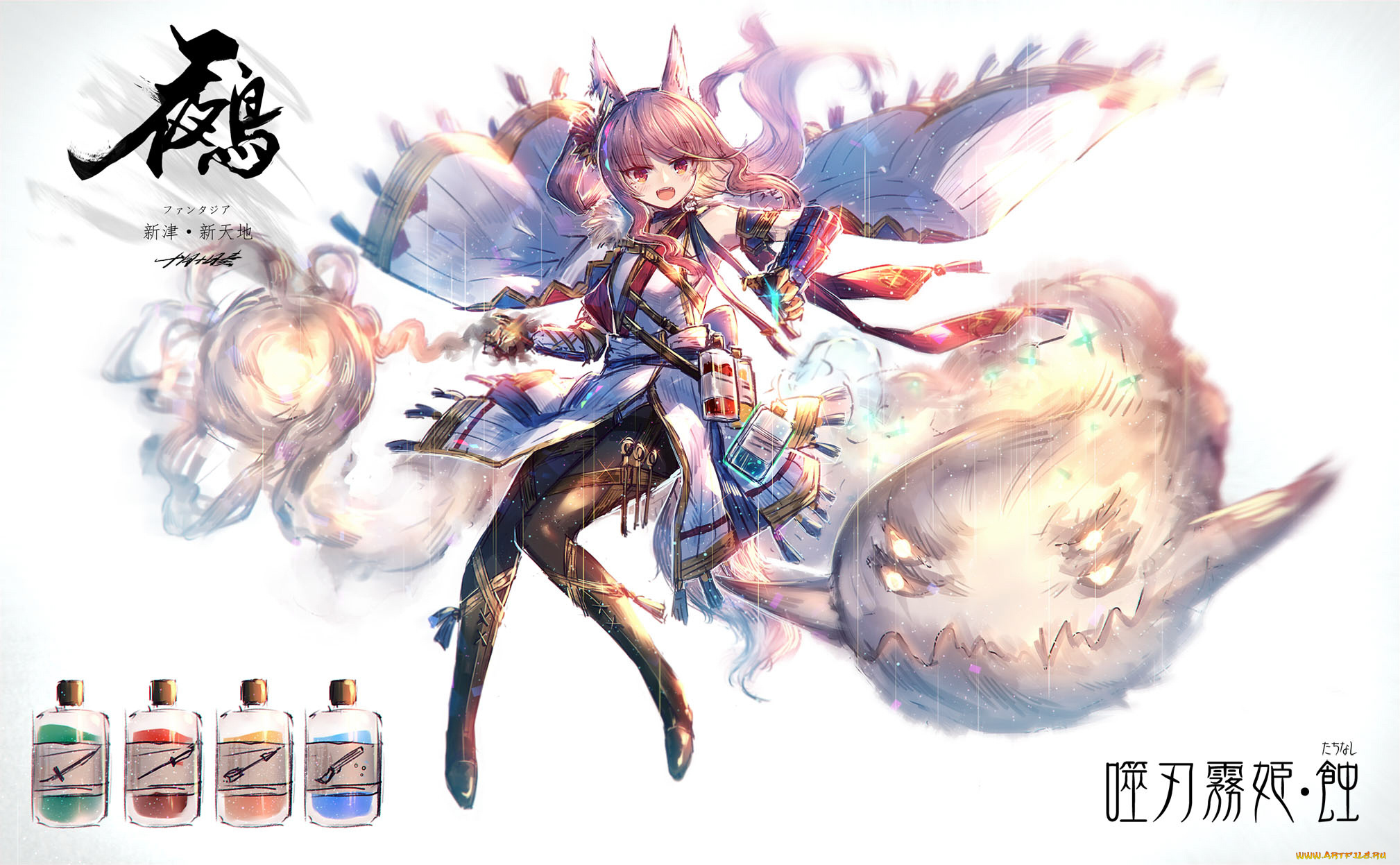 аниме, pixiv, fantasia, jugatsu, junichi, pixiv, fantasia