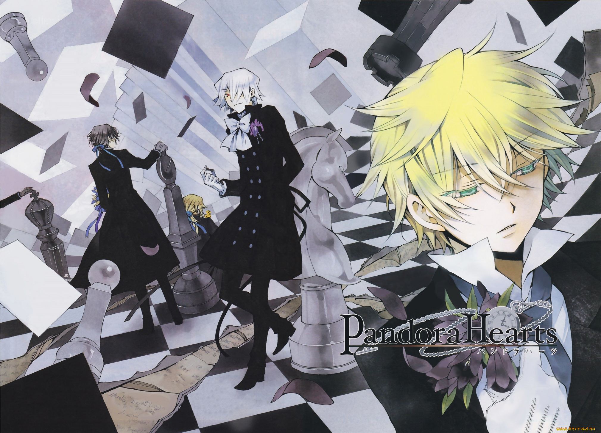 аниме, pandora, hearts, парни