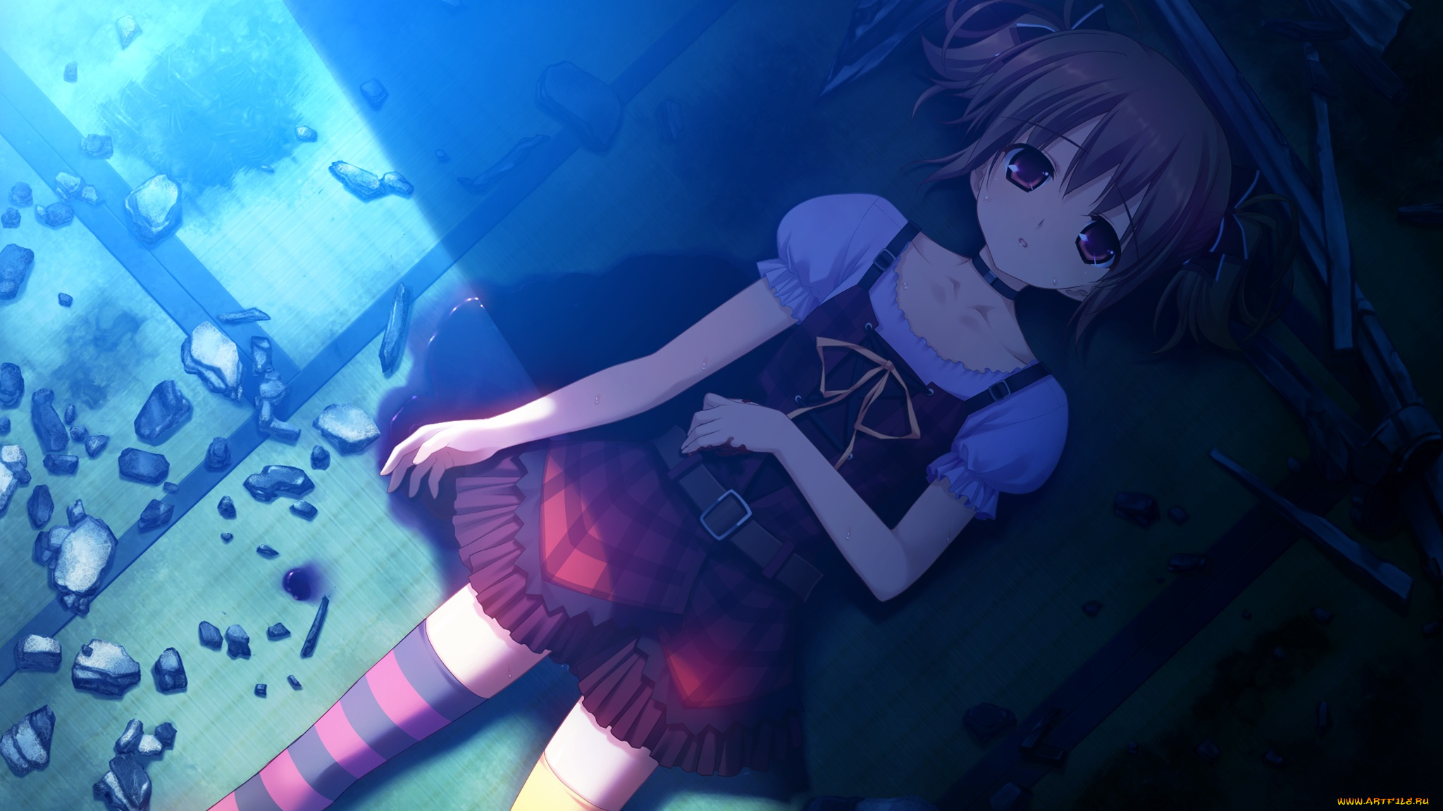 аниме, unknown, , другое, фон, взгляд, девушка