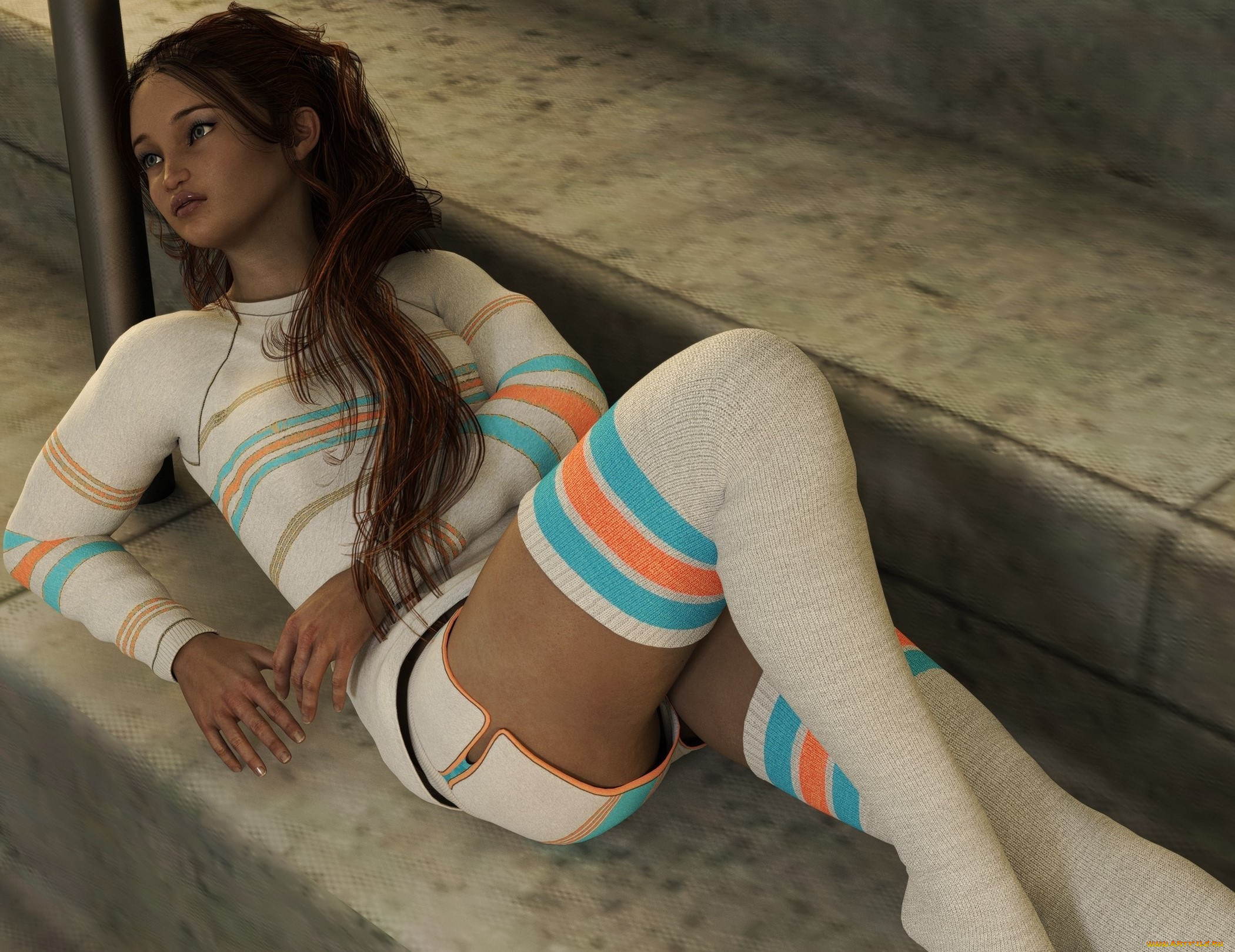 3д, графика, люди, , people, фон, взгляд, девушка