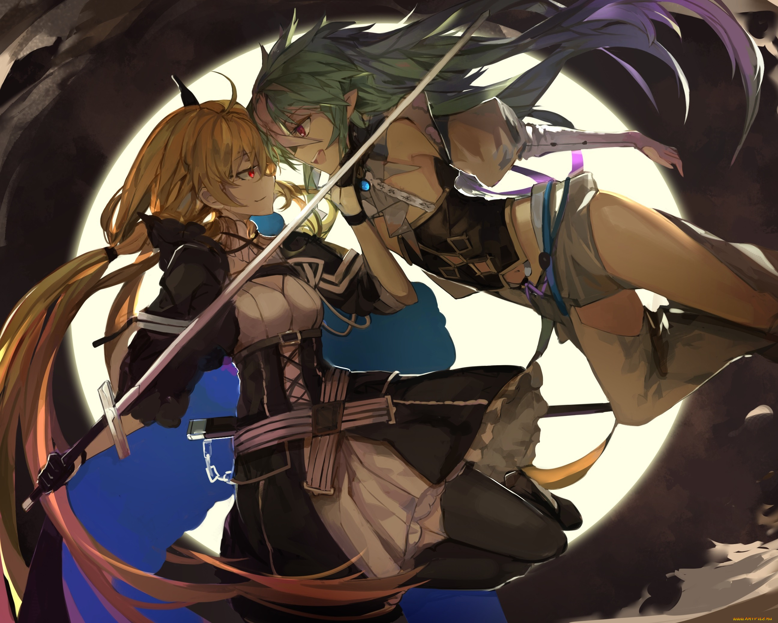 аниме, pixiv, fantasia, девушки