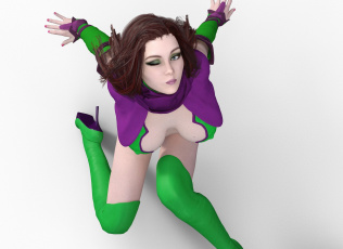 Картинка 3д+графика люди+ people фон взгляд девушка