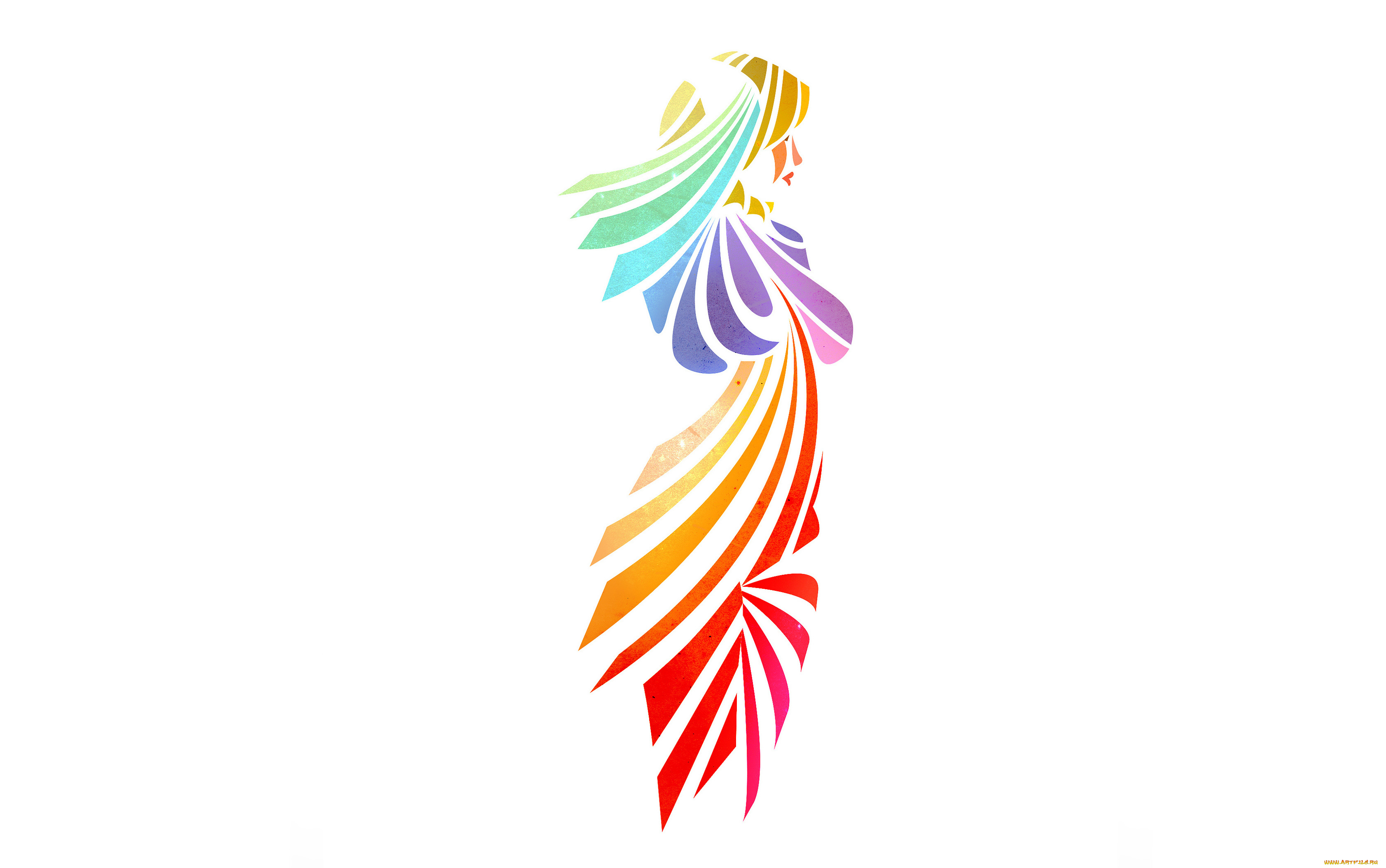 векторная, графика, девушки, , girls, девушка, цвета, полосы, силуэт