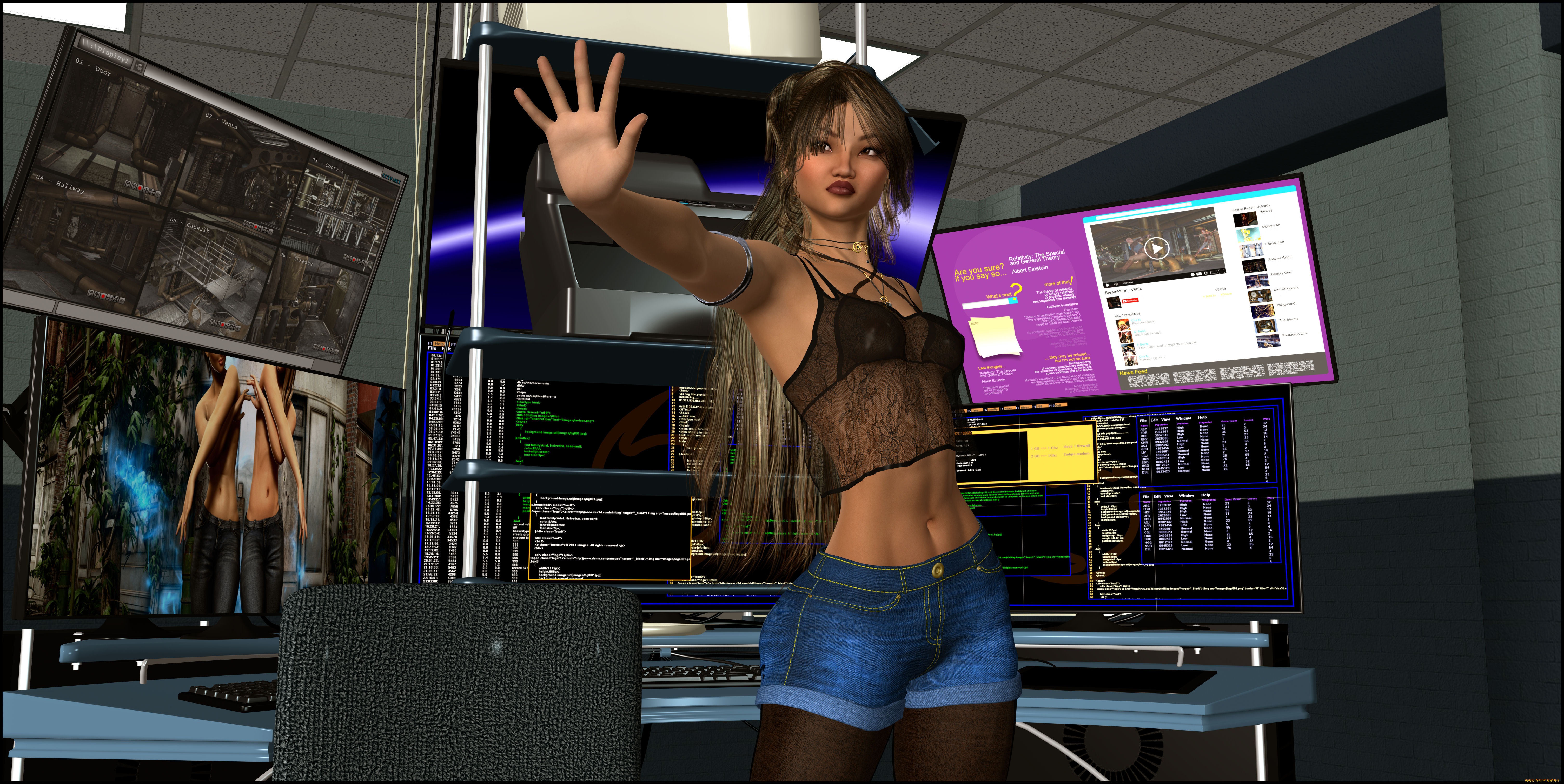 3д, графика, люди, , people, взгляд, девушка, фон, интерьер