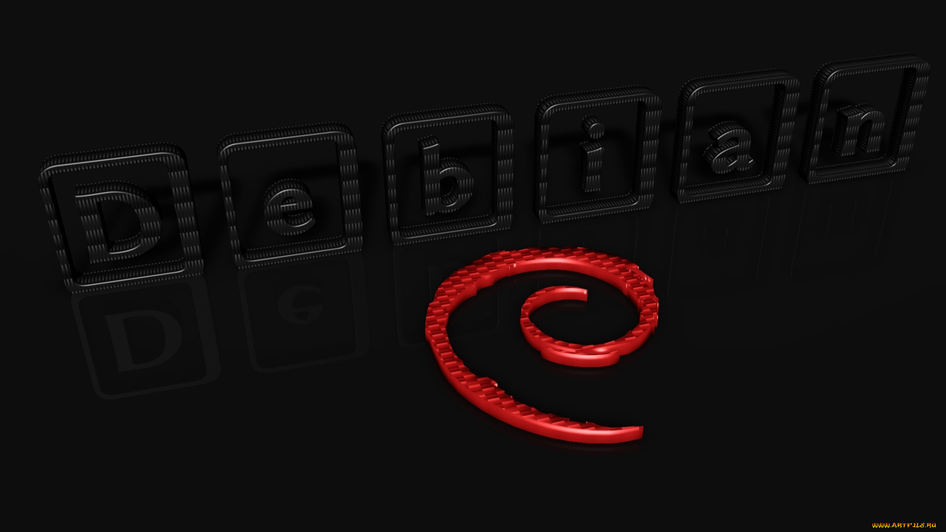 компьютеры, debian, фон, логотип