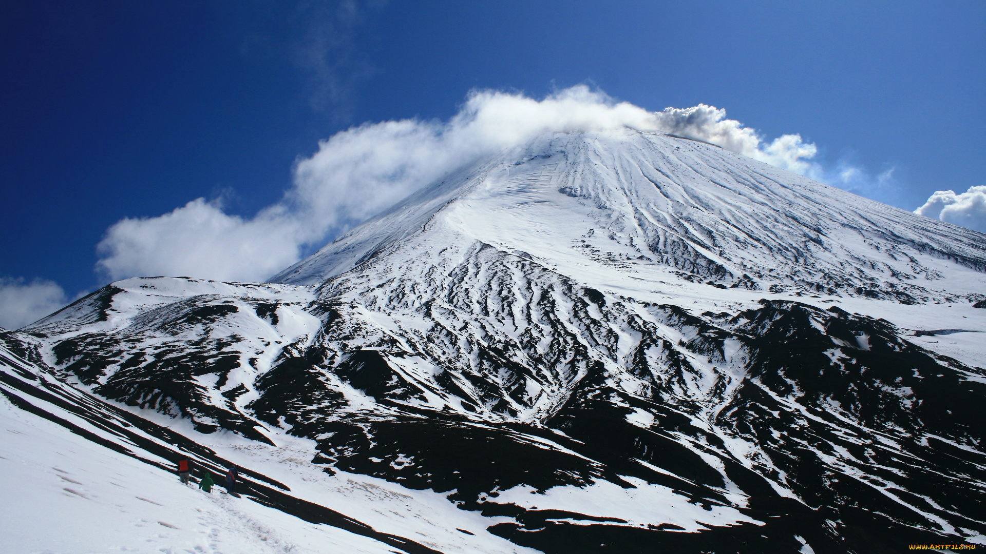 природа, горы, восхождение, на, вулкан, авачинская, сопка, камчатка