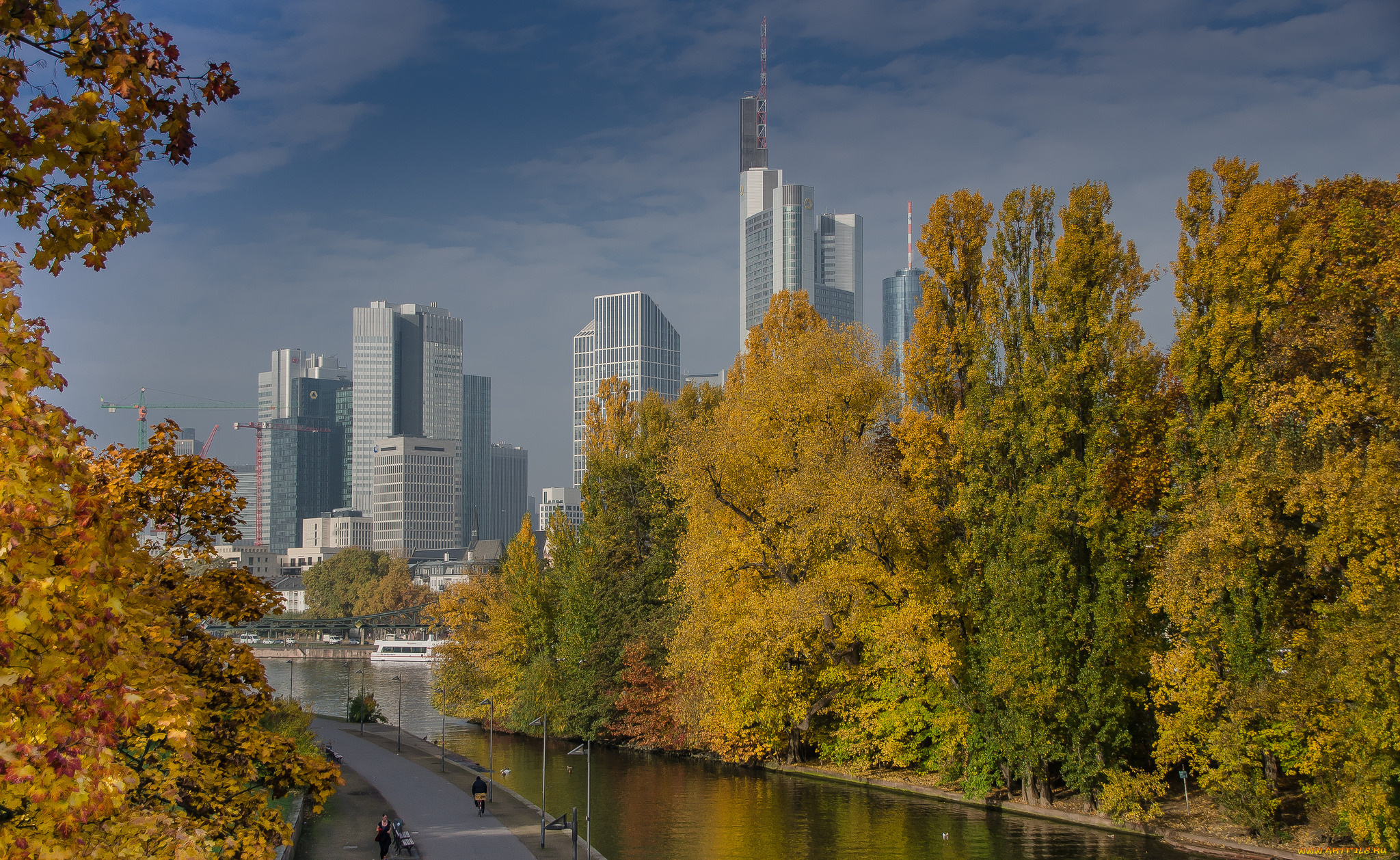 frankfurt, города, франкфурт-на-майне, , германия, панорама