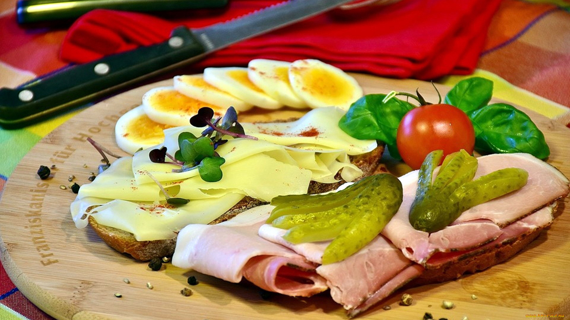 еда, бутерброды, , гамбургеры, , канапе, ветчина, сыр, яйца, томаты, помидоры