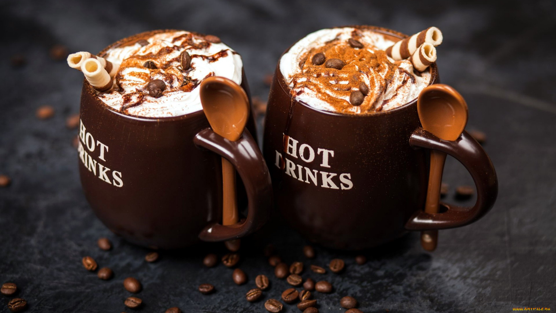 еда, кофе, , кофейные, зёрна, корица, напиток