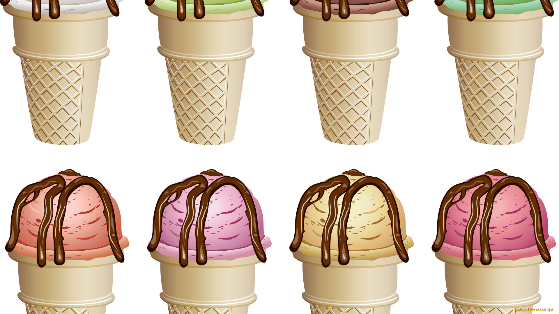 векторная, графика, еда, , food, фон, мороженое