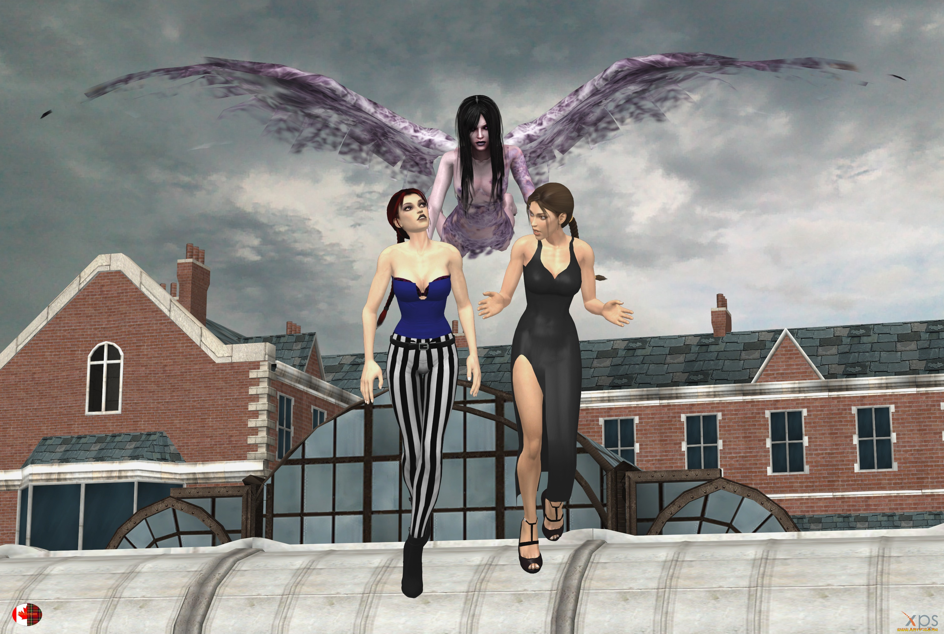 3д, графика, существа, , creatures, фон, взгляд, девушки