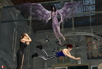 Картинка 3д+графика существа+ creatures фон взгляд девушки