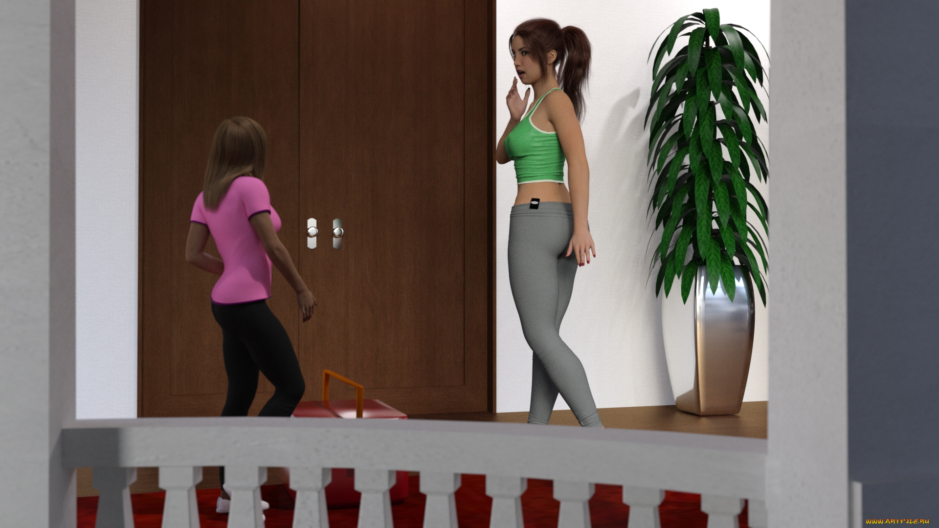 3д, графика, фантазия, , fantasy, фон, взгляд, девушка