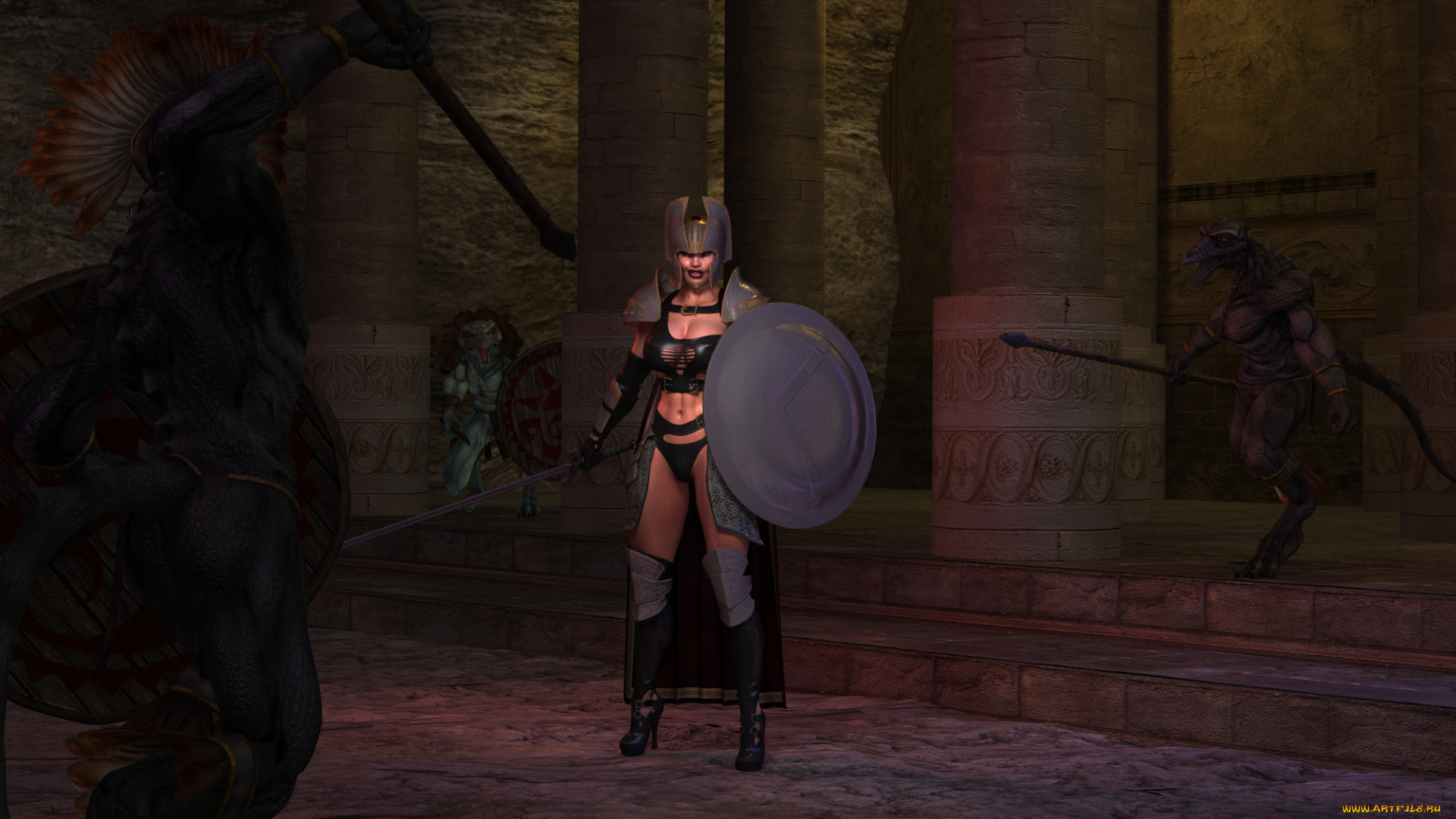 3д, графика, фантазия, , fantasy, фон, взгляд, девушка