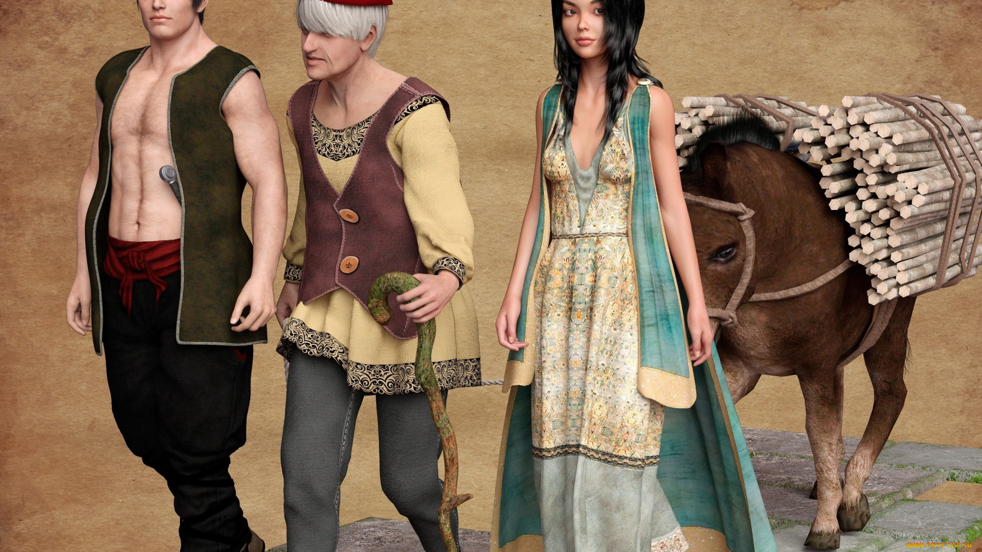 3д, графика, люди, , people, фон, взгляд, девушка