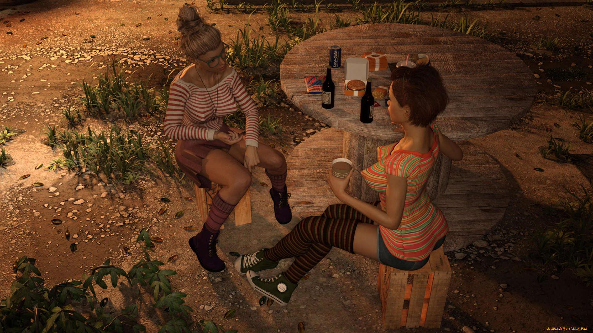 3д, графика, люди, , people, фон, взгляд, девушки