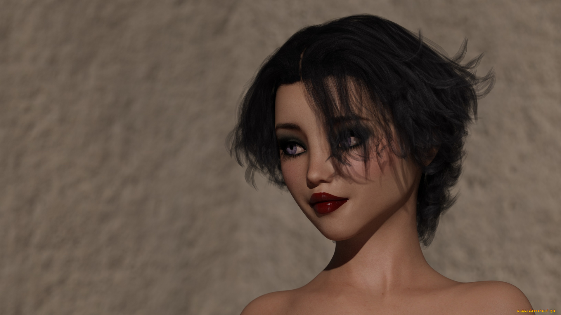 3д, графика, портрет, , portraits, фон, взгляд, девушка