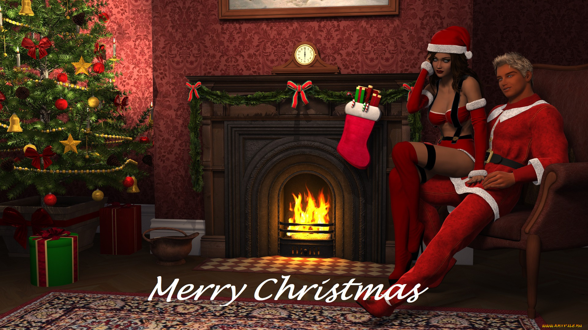 3д, графика, праздники, , holidays, взгляд, девушка, фон