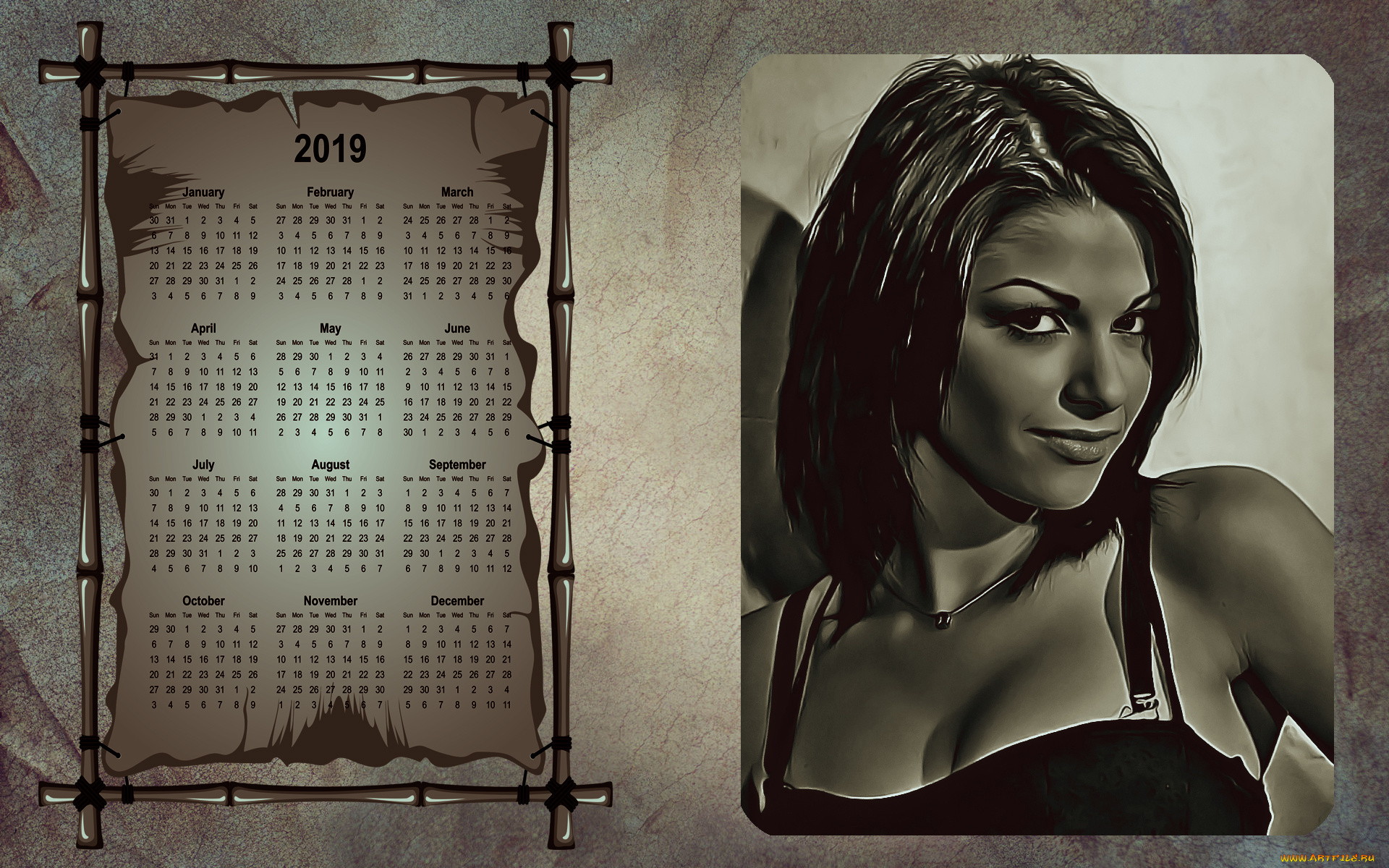 календари, компьютерный, дизайн, девушка