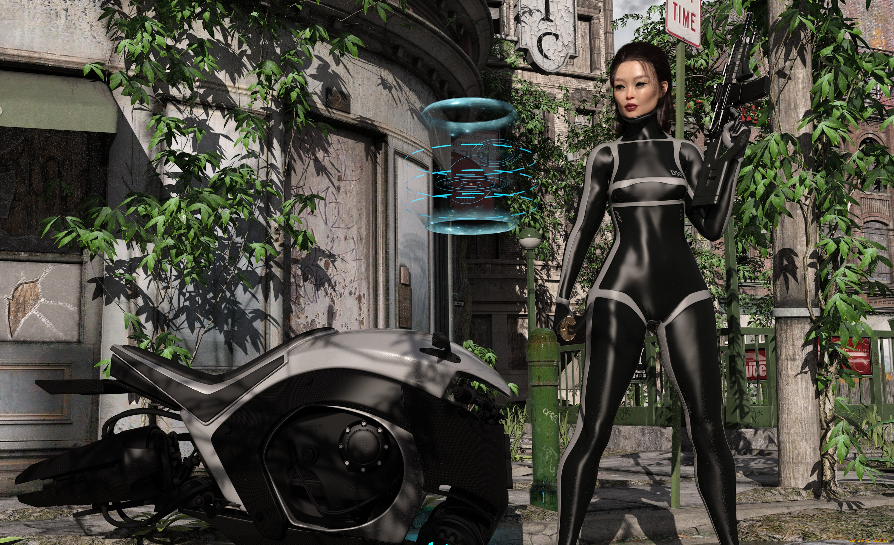 3д, графика, фантазия, , fantasy, фон, взгляд, девушка