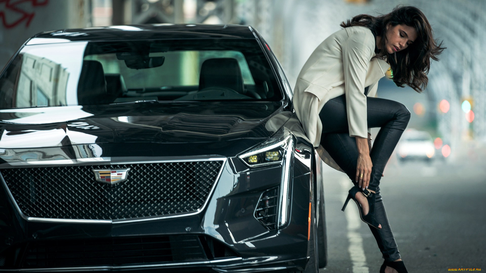 автомобили, -авто, с, девушками, cadillac, 2020, ct6v