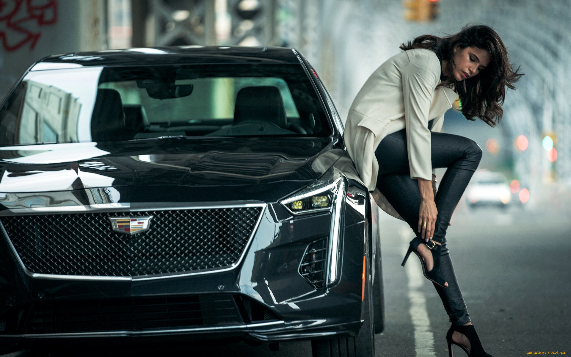 автомобили, -авто, с, девушками, cadillac, 2020, ct6v