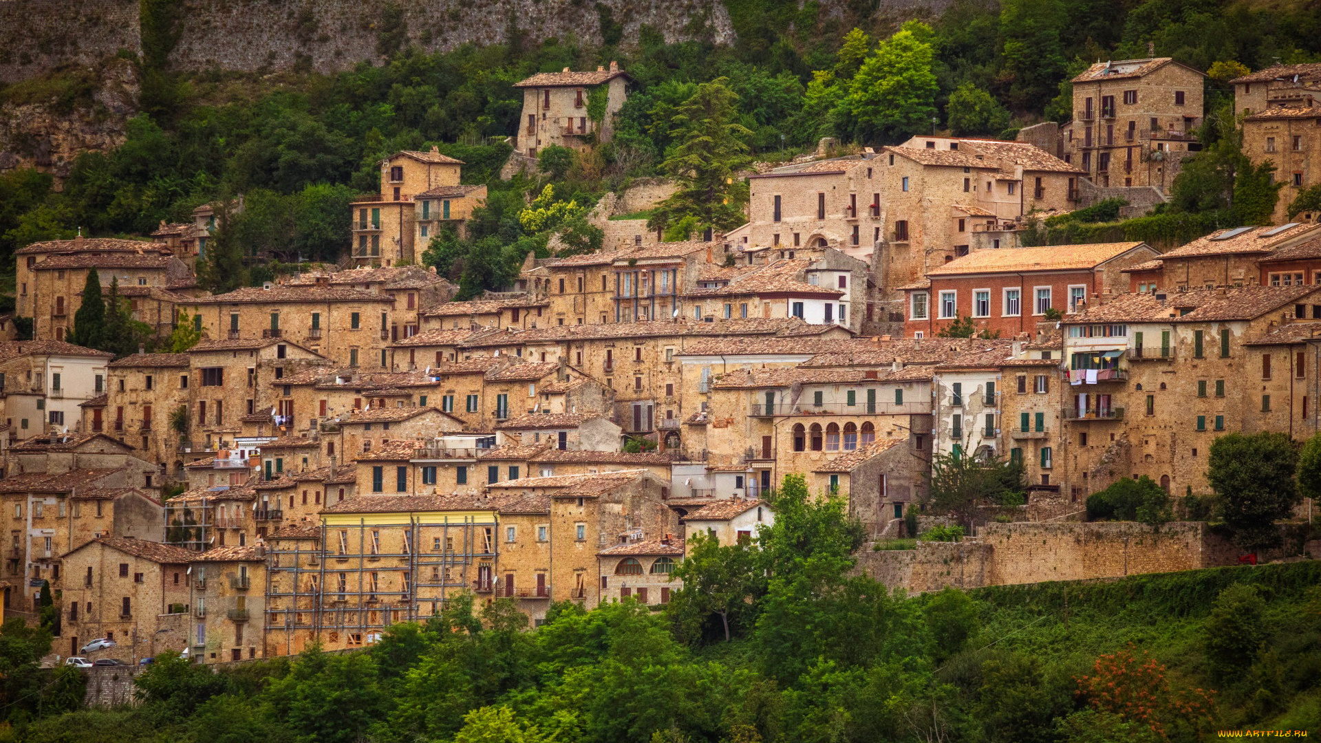 civitella, del, tronto, italy, города, -, панорамы, civitella, del, tronto
