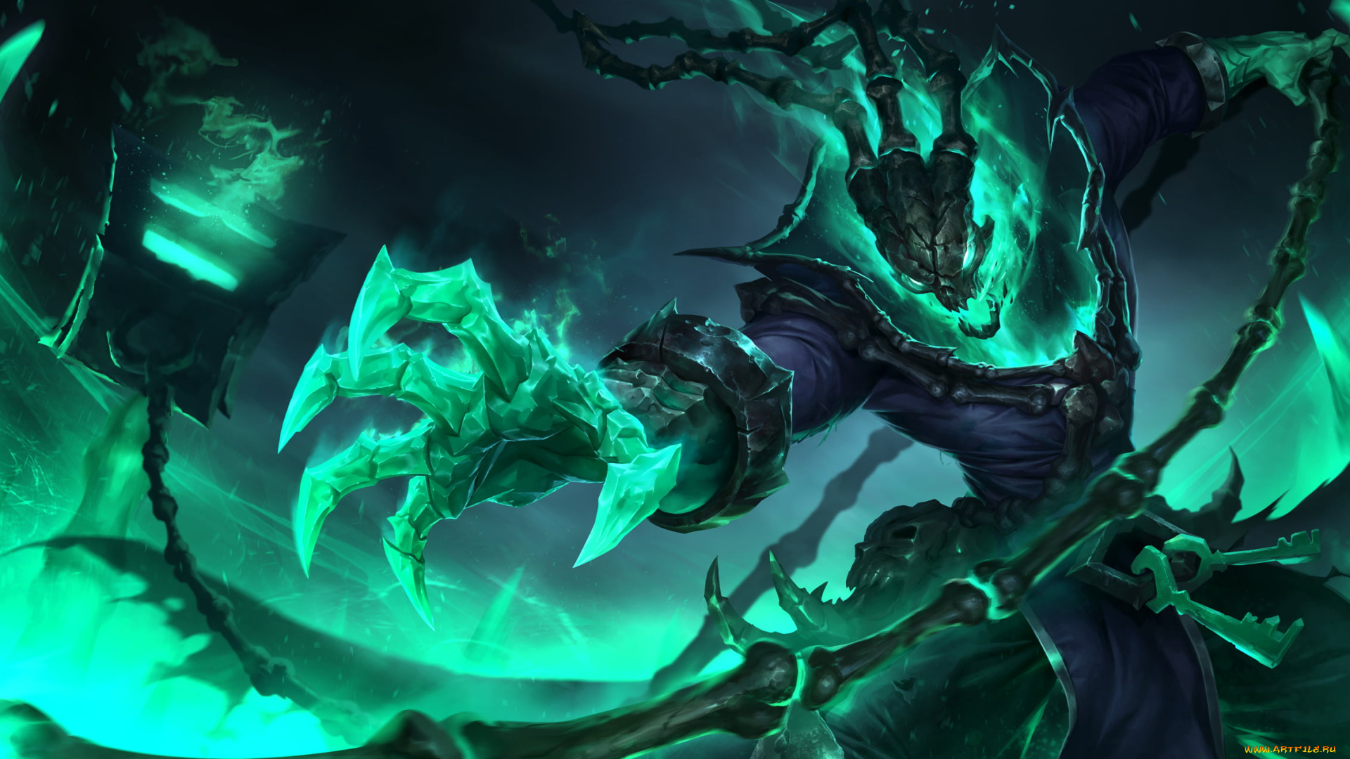 видео, игры, league, of, legends, , legends, of, runeterra, монстр, ключи, thresh