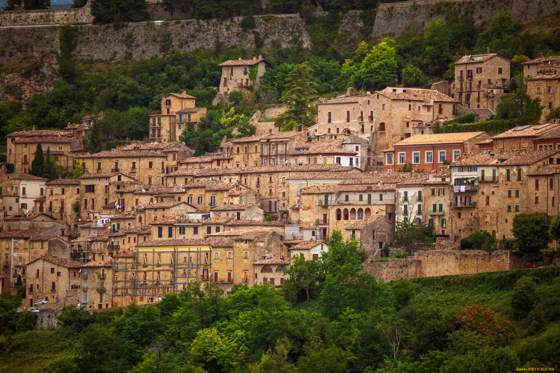 civitella, del, tronto, italy, города, -, панорамы, civitella, del, tronto