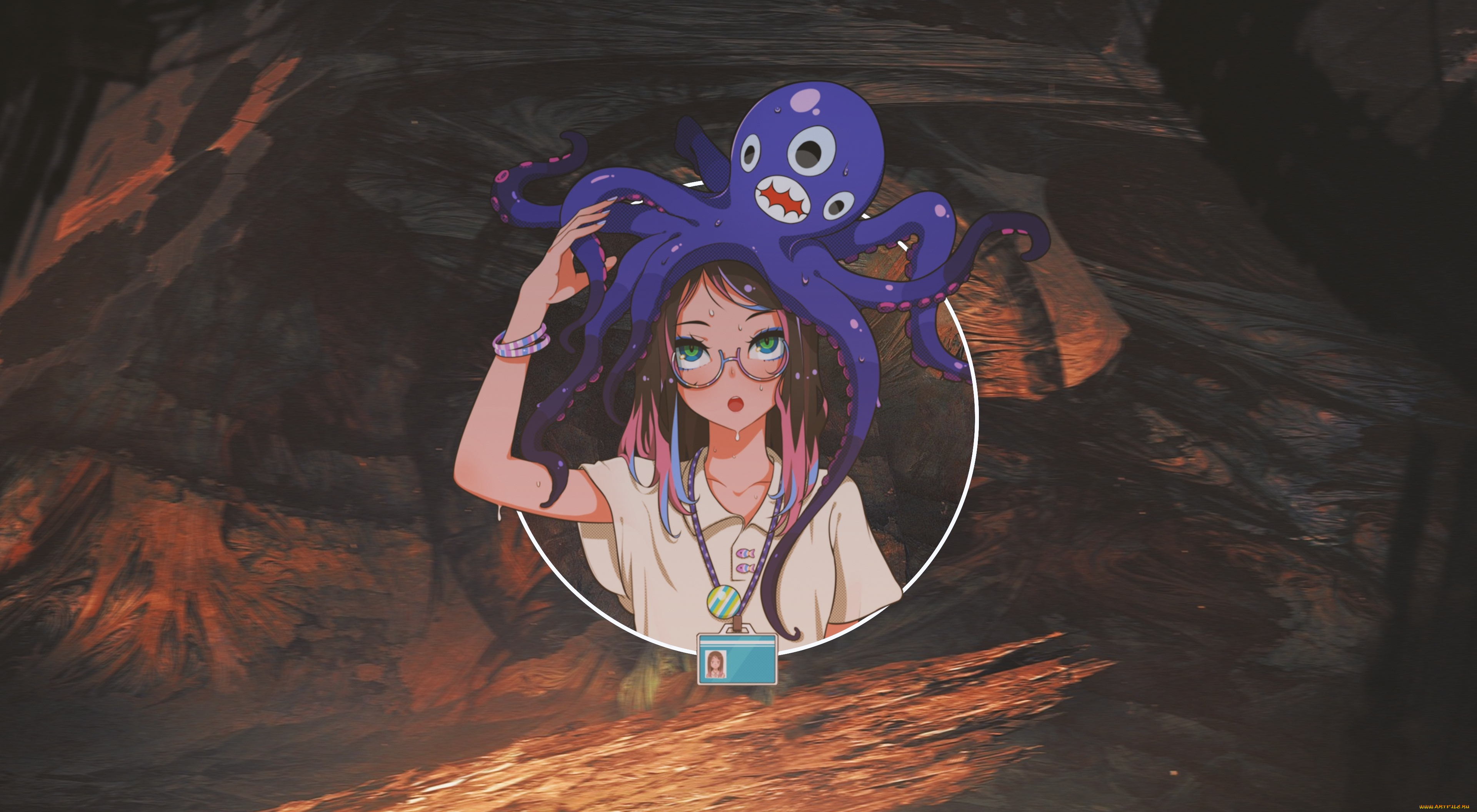 аниме, животные, , существа, девушка