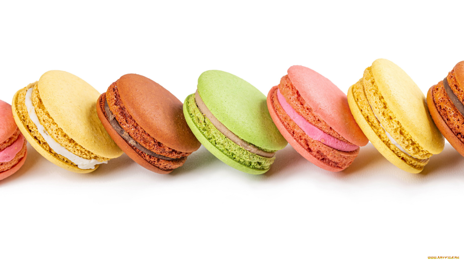 еда, макаруны, лакомство, печенье, ассорти