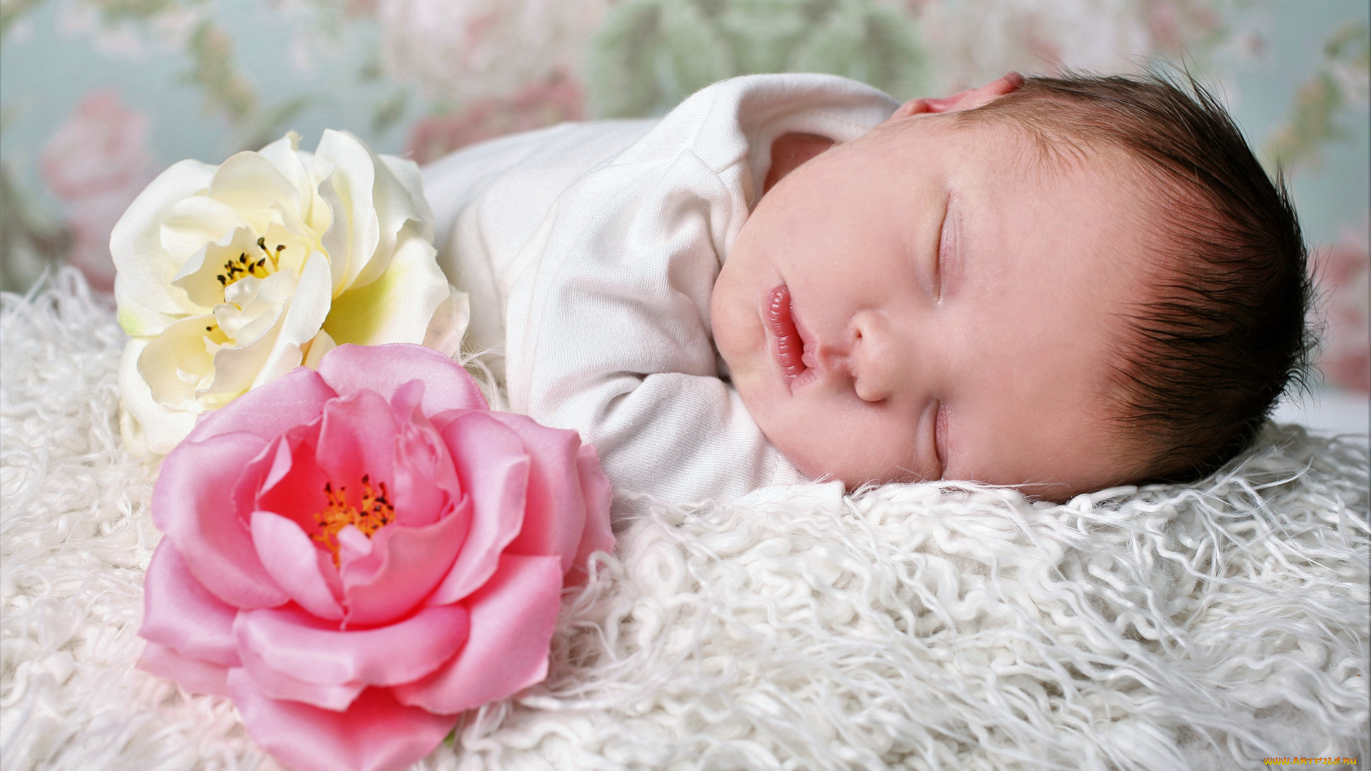 разное, дети, ребенок, цветы