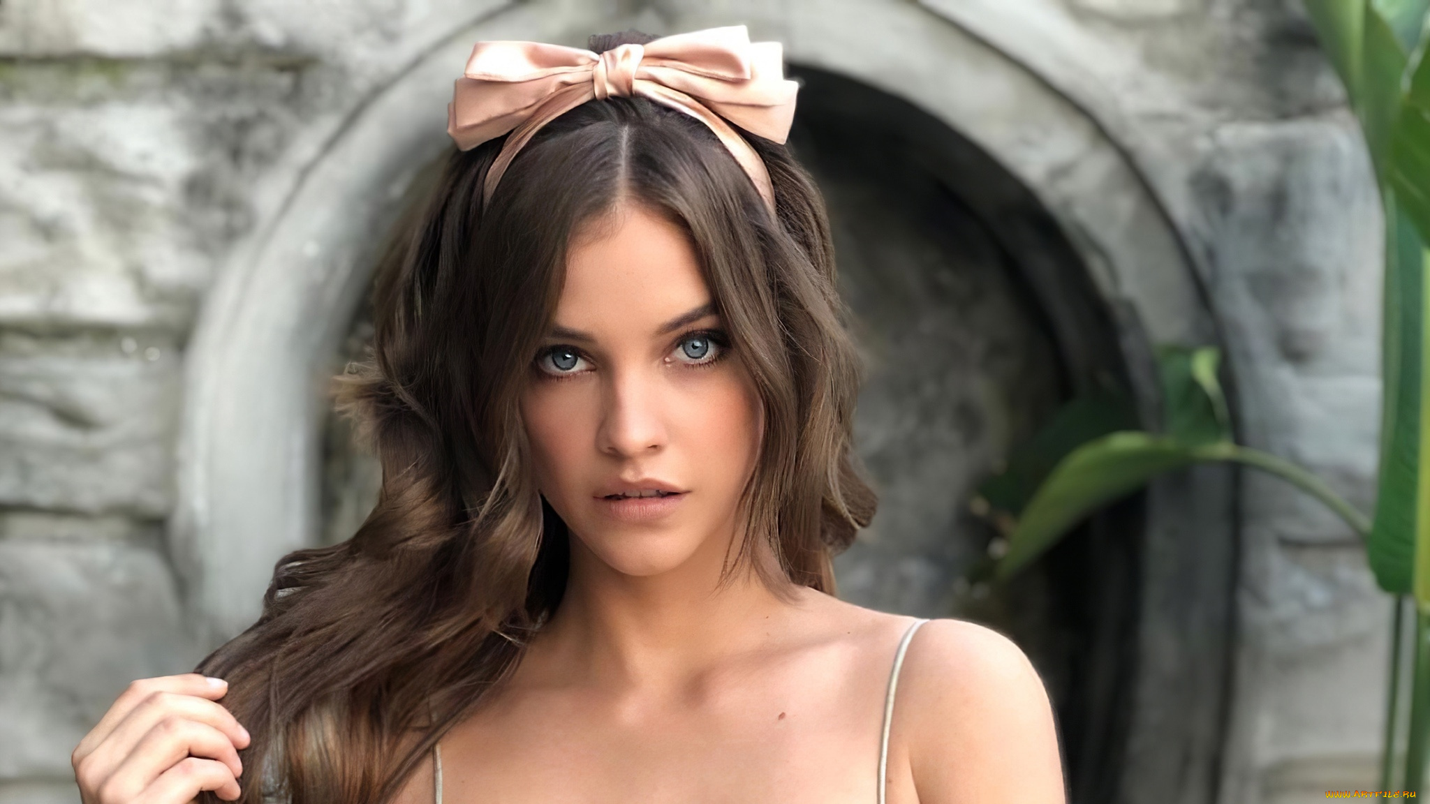 девушки, barbara, palvin, модель, портрет, бант