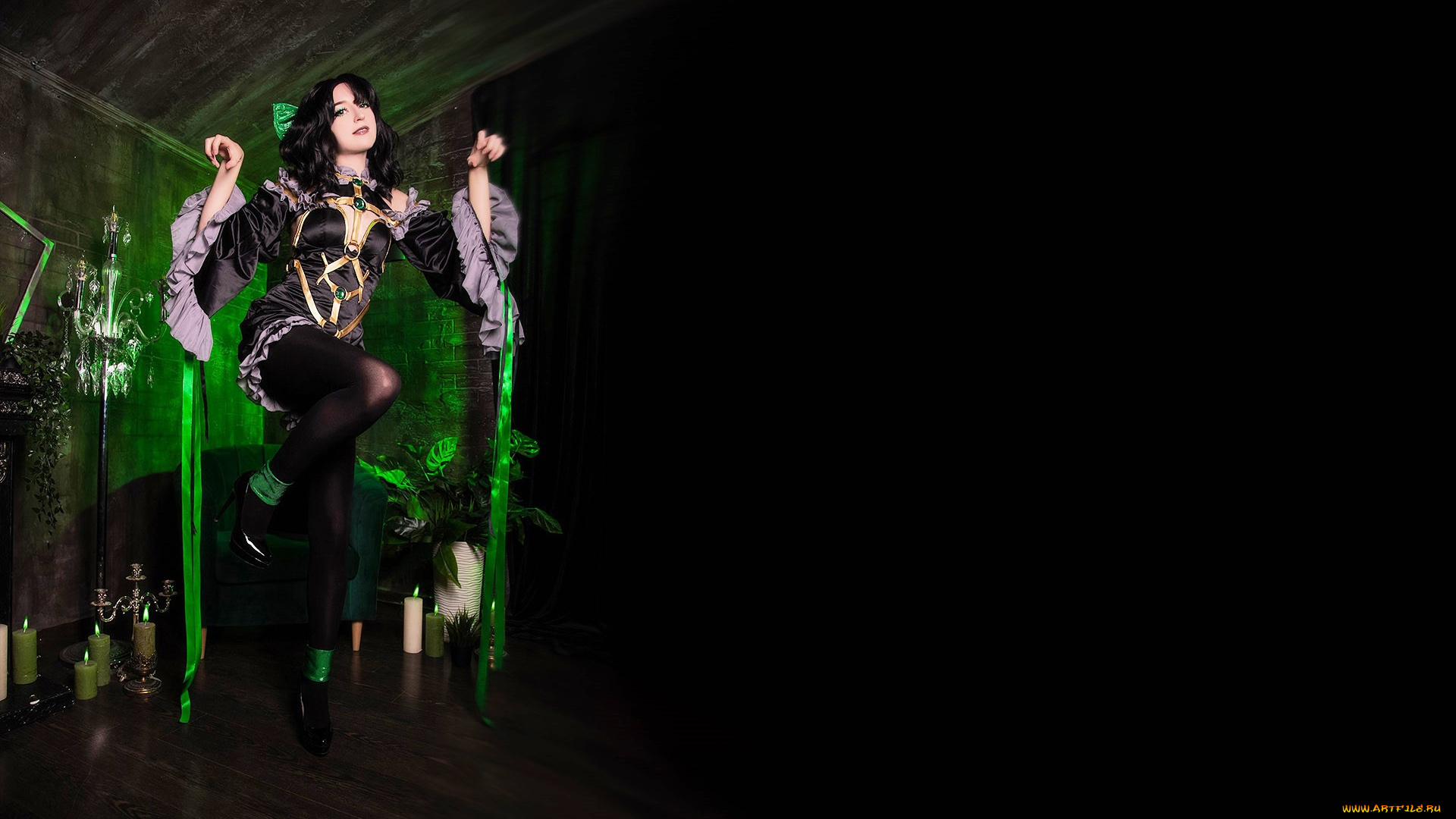 девушки, momo, образ, косплей, свечи, наряд