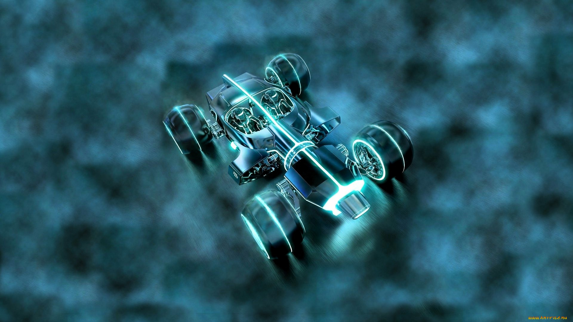 кино, фильмы, tron, legacy, машина, неон, туман