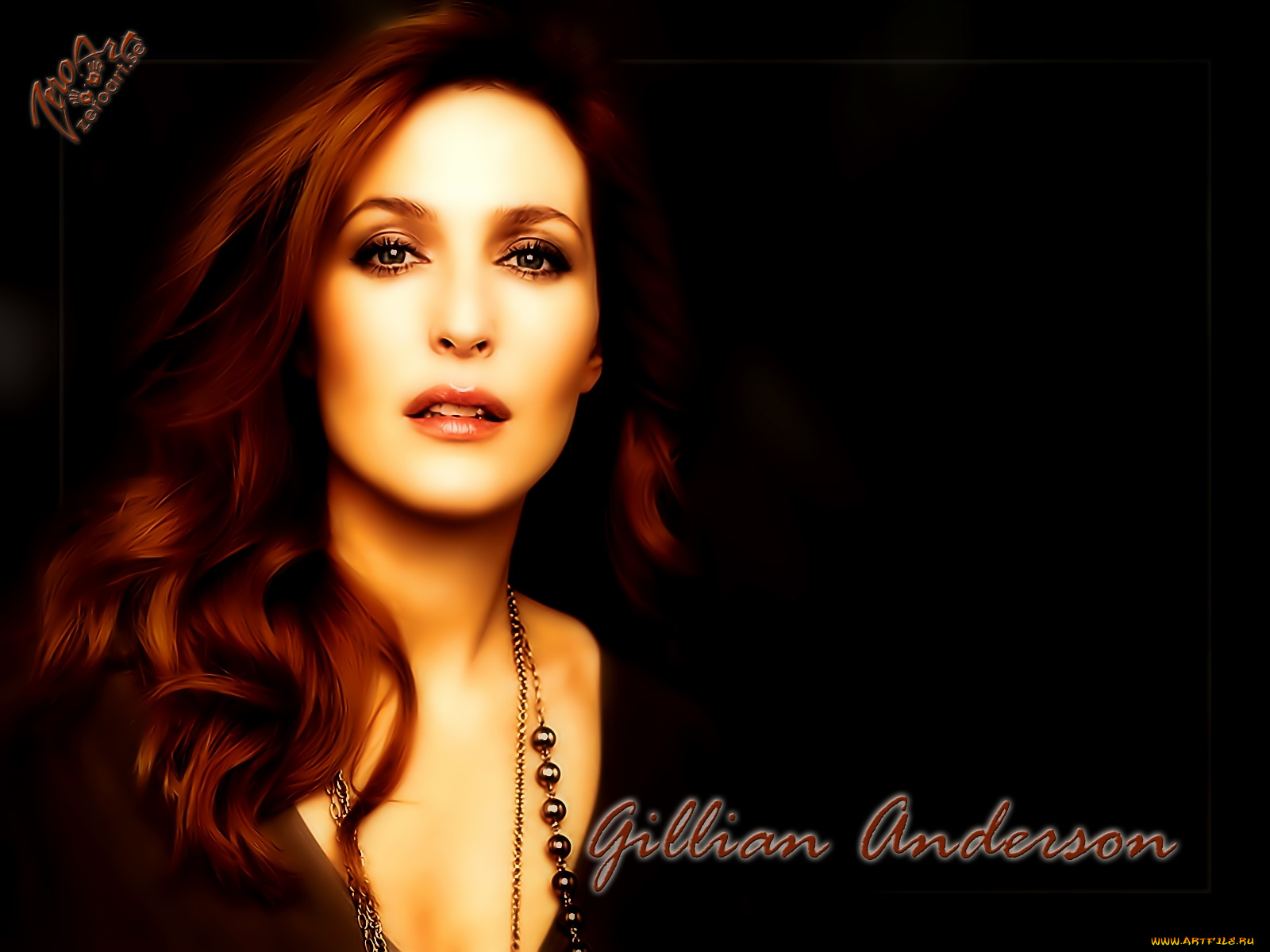gillian, anderson, рисованные, люди