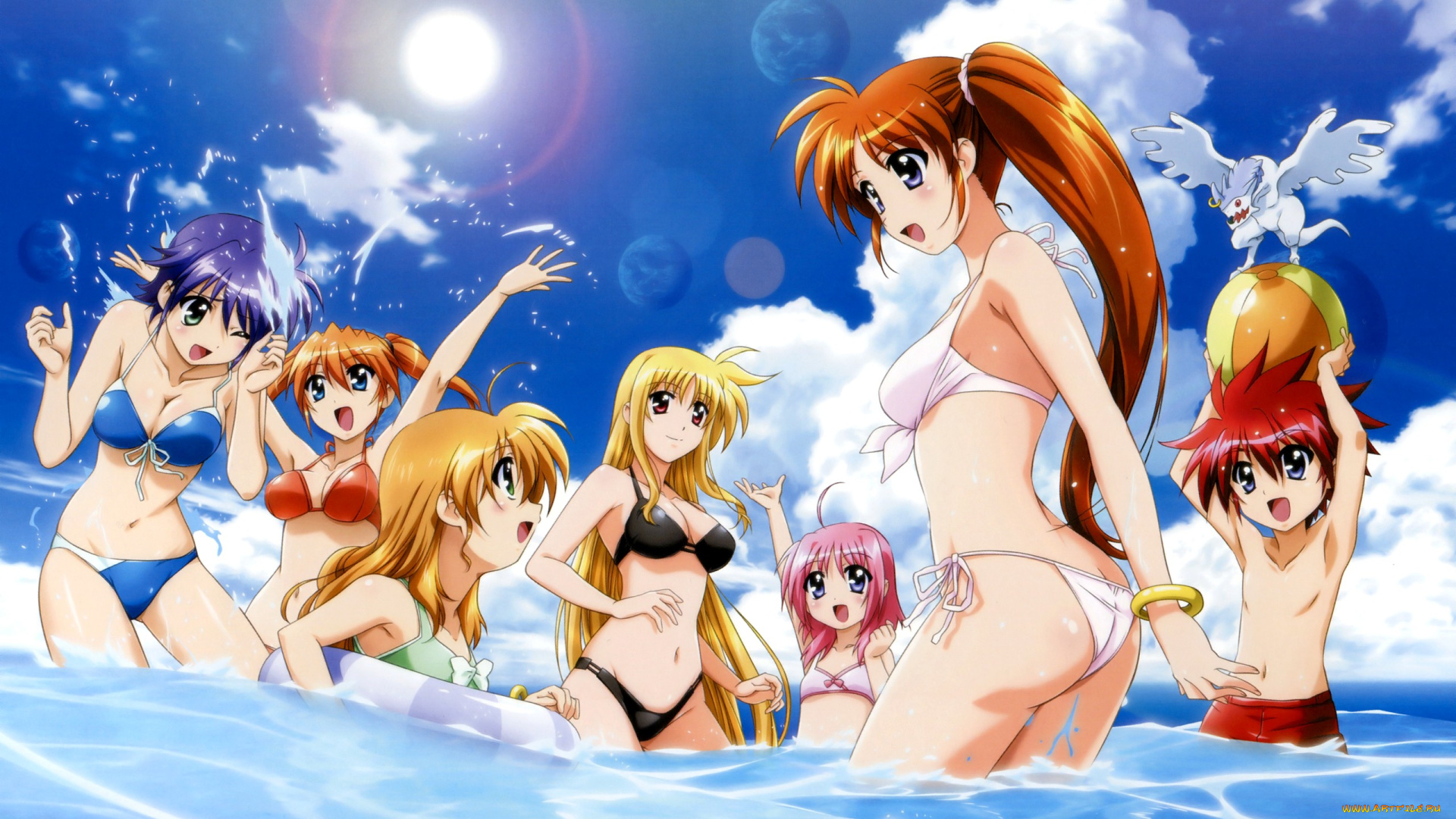 аниме, mahou, shoujo, lyrical, nanoha, й, ц, у, к, ен, г, ш, щ, з, х, ф, ы, в, а, п