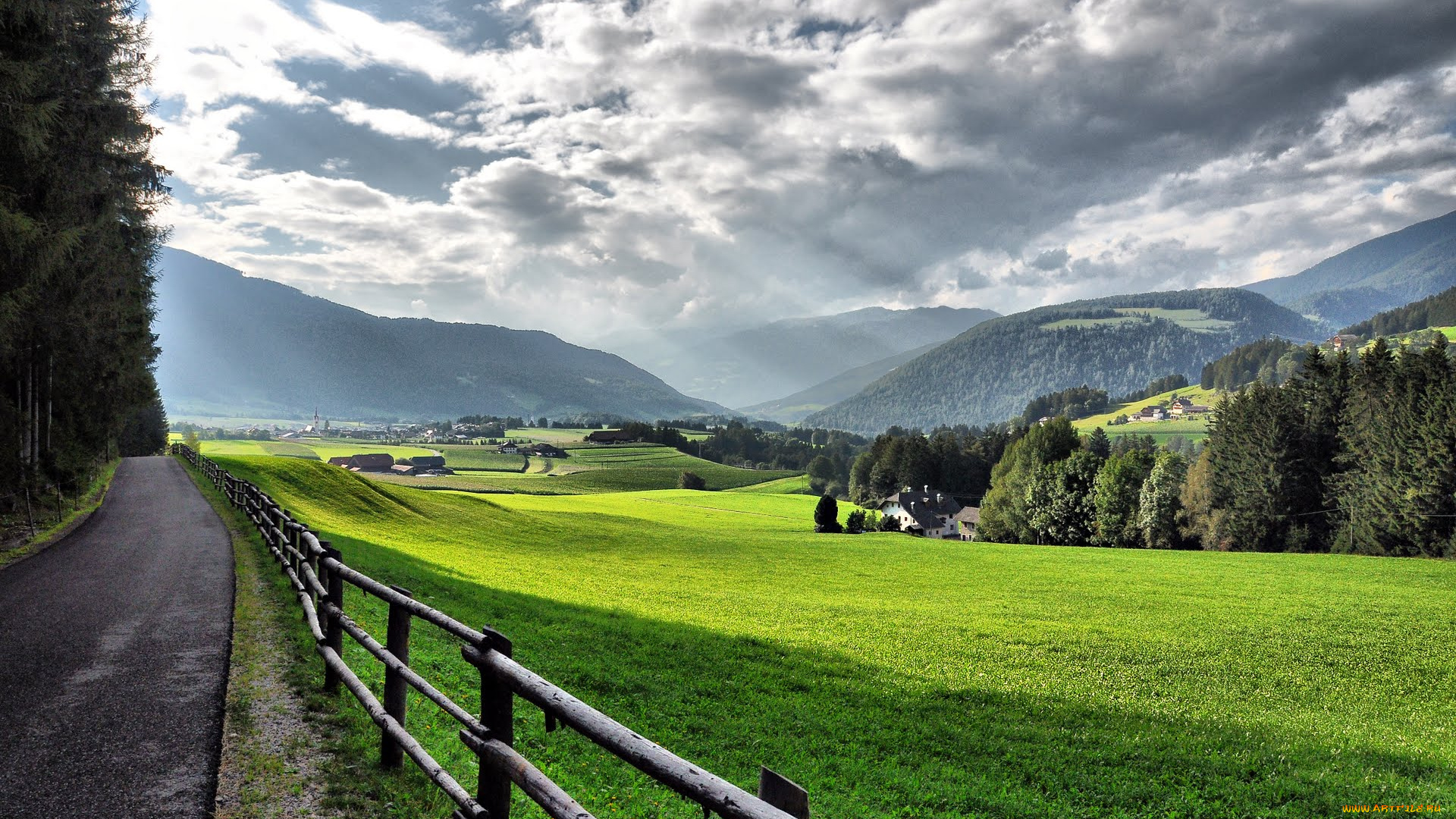 природа, дороги, valdaora, италия