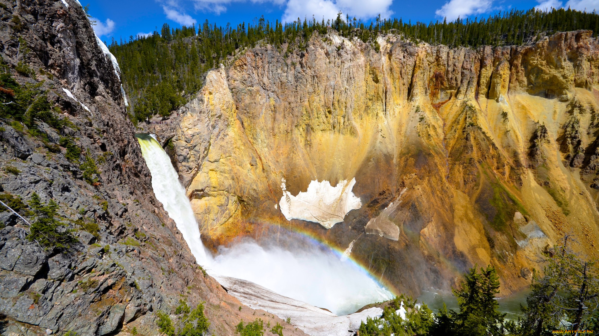 природа, водопады, горы, каньон, вода