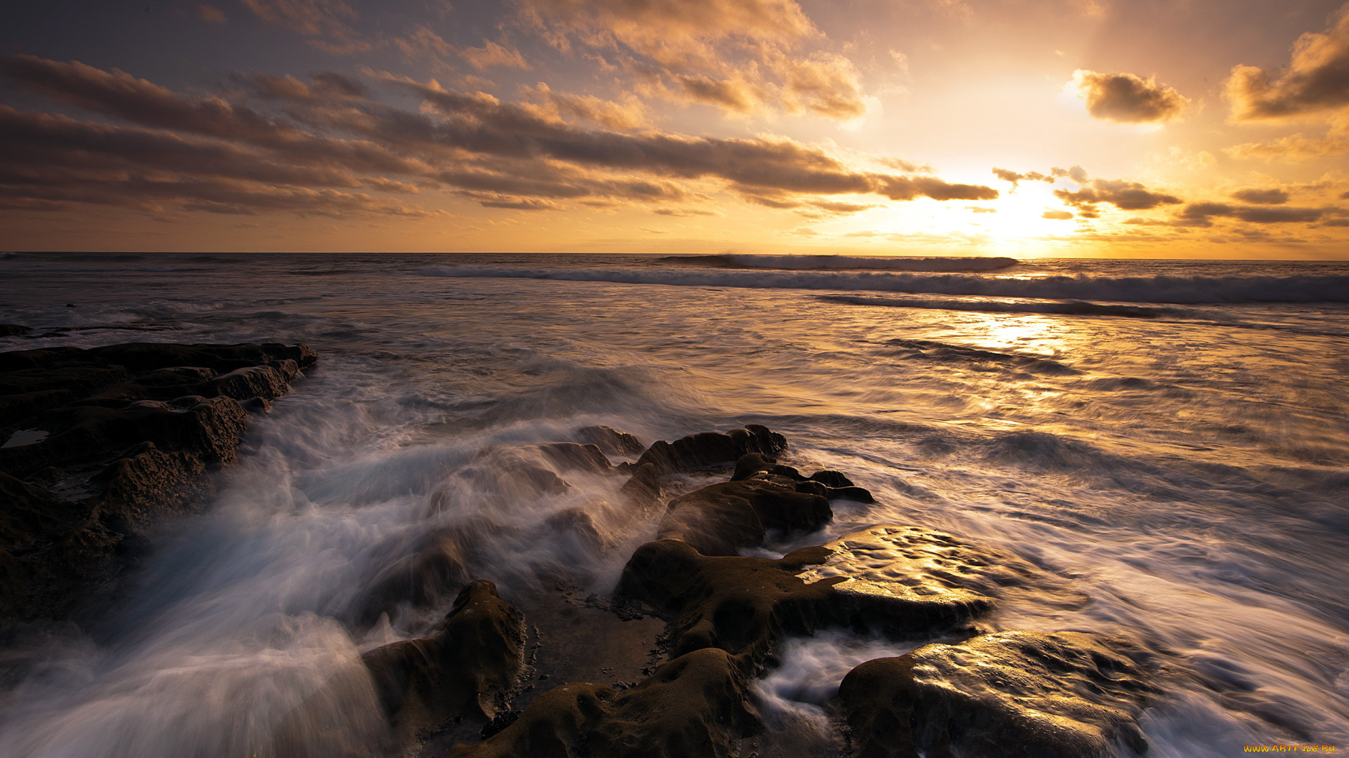 природа, восходы, закаты, море, закат, камни