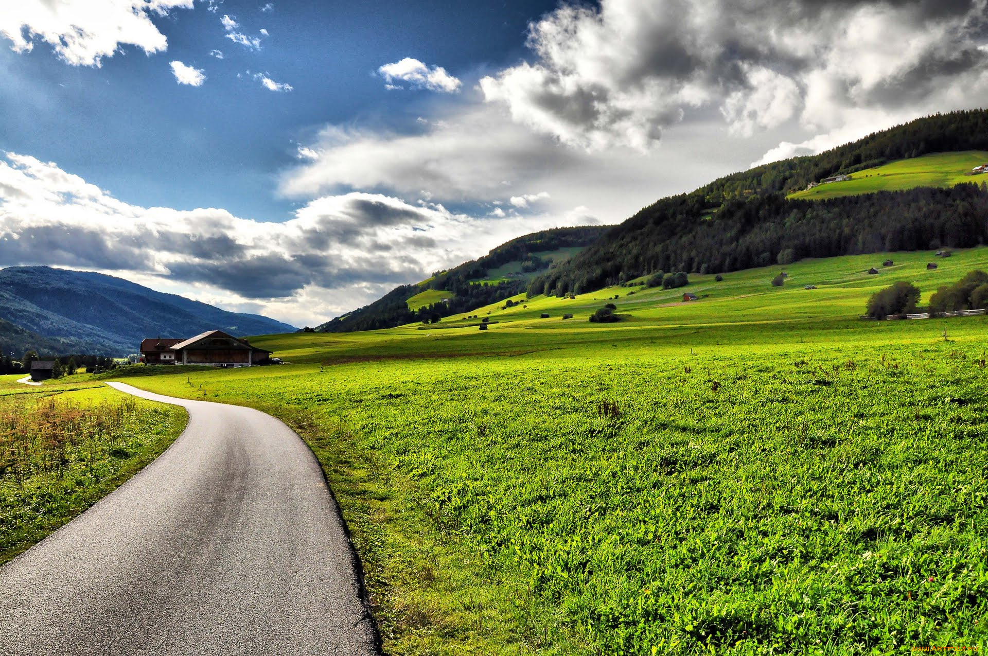 природа, дороги, dobbiaco, италия