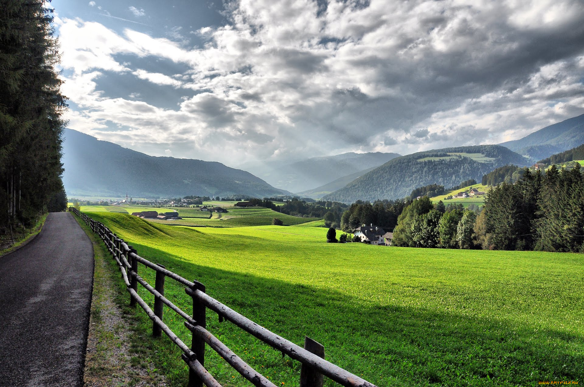 природа, дороги, valdaora, италия