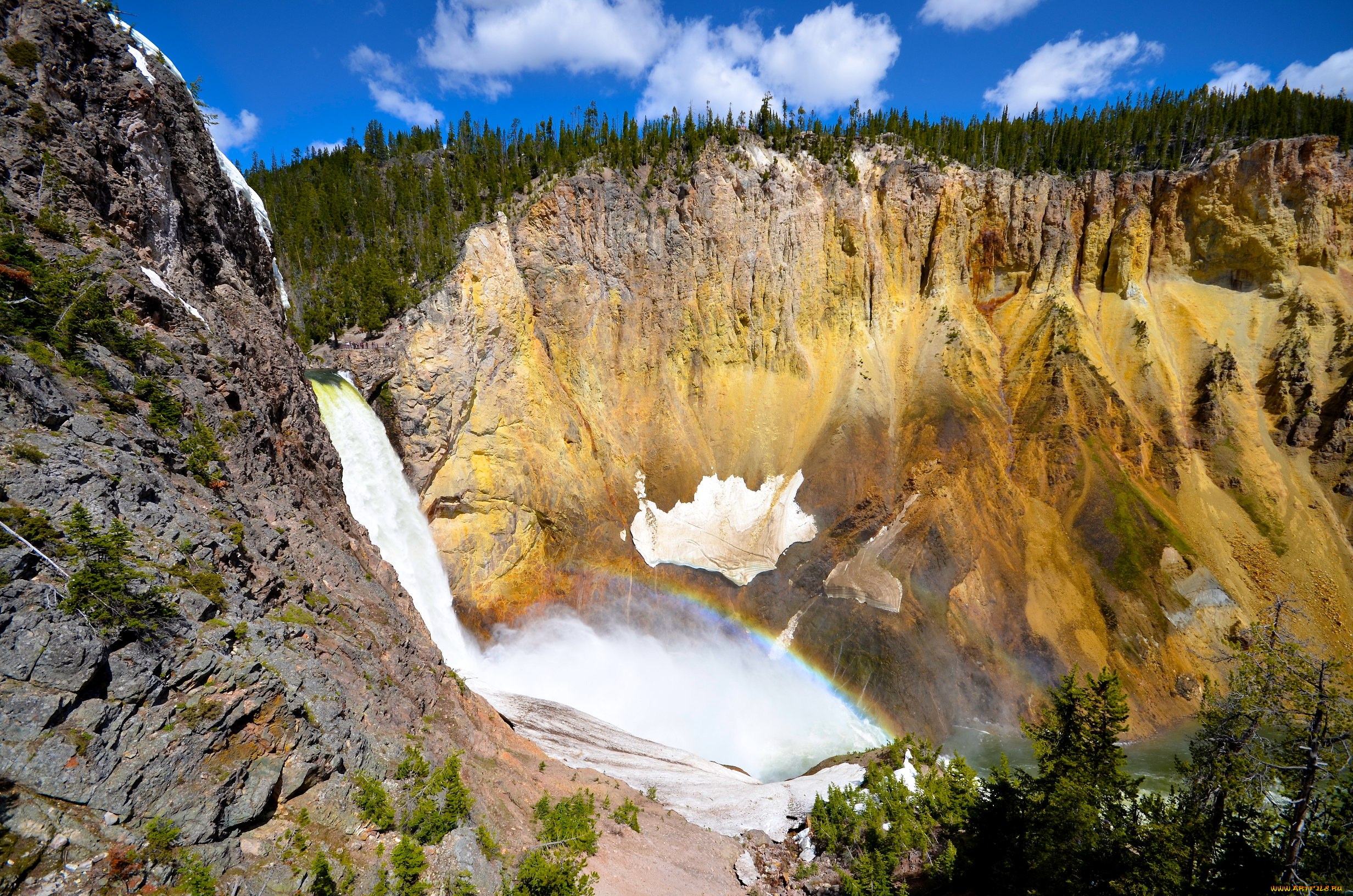 природа, водопады, горы, каньон, вода