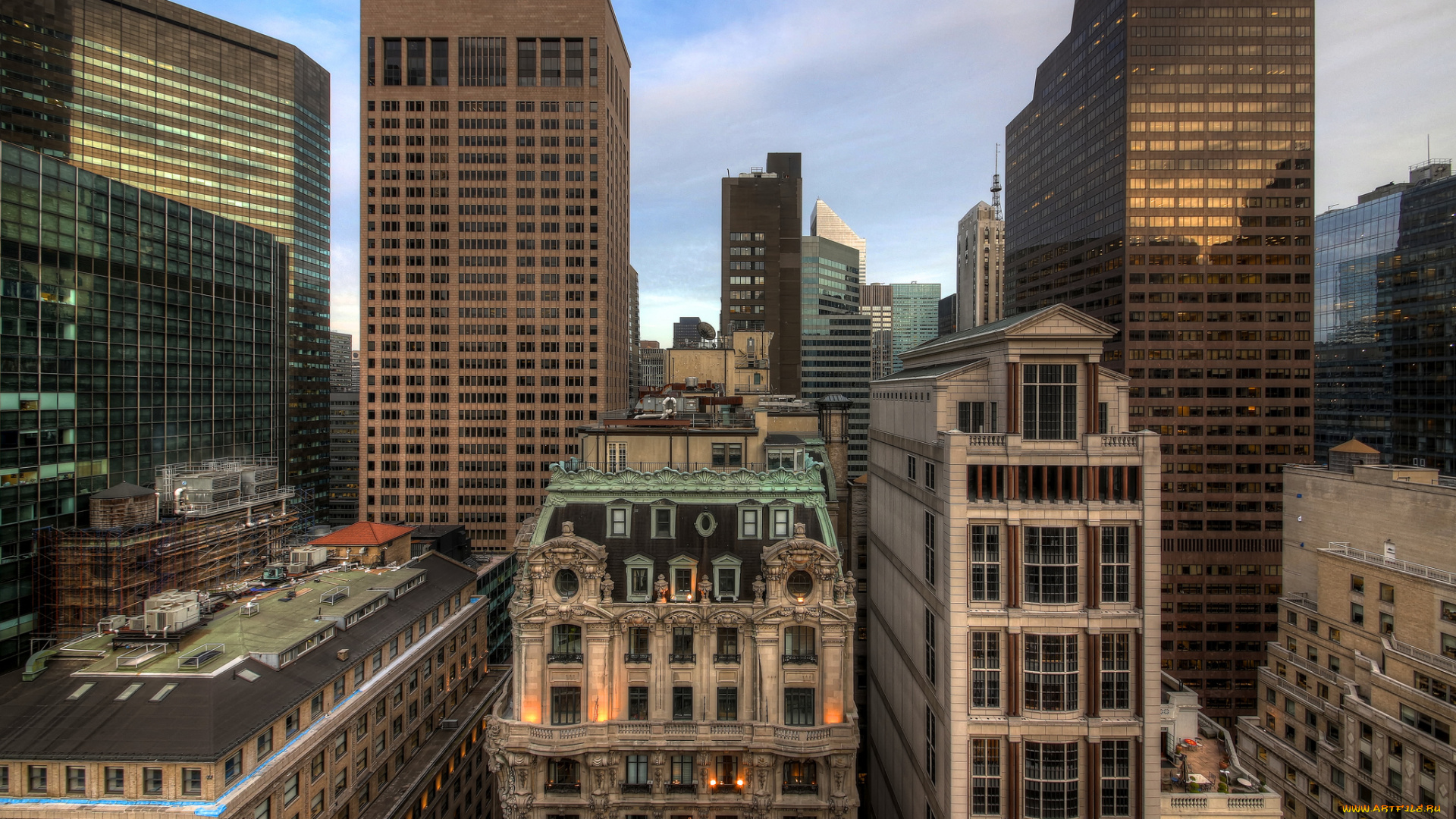 города, нью, йорк, сша, здания